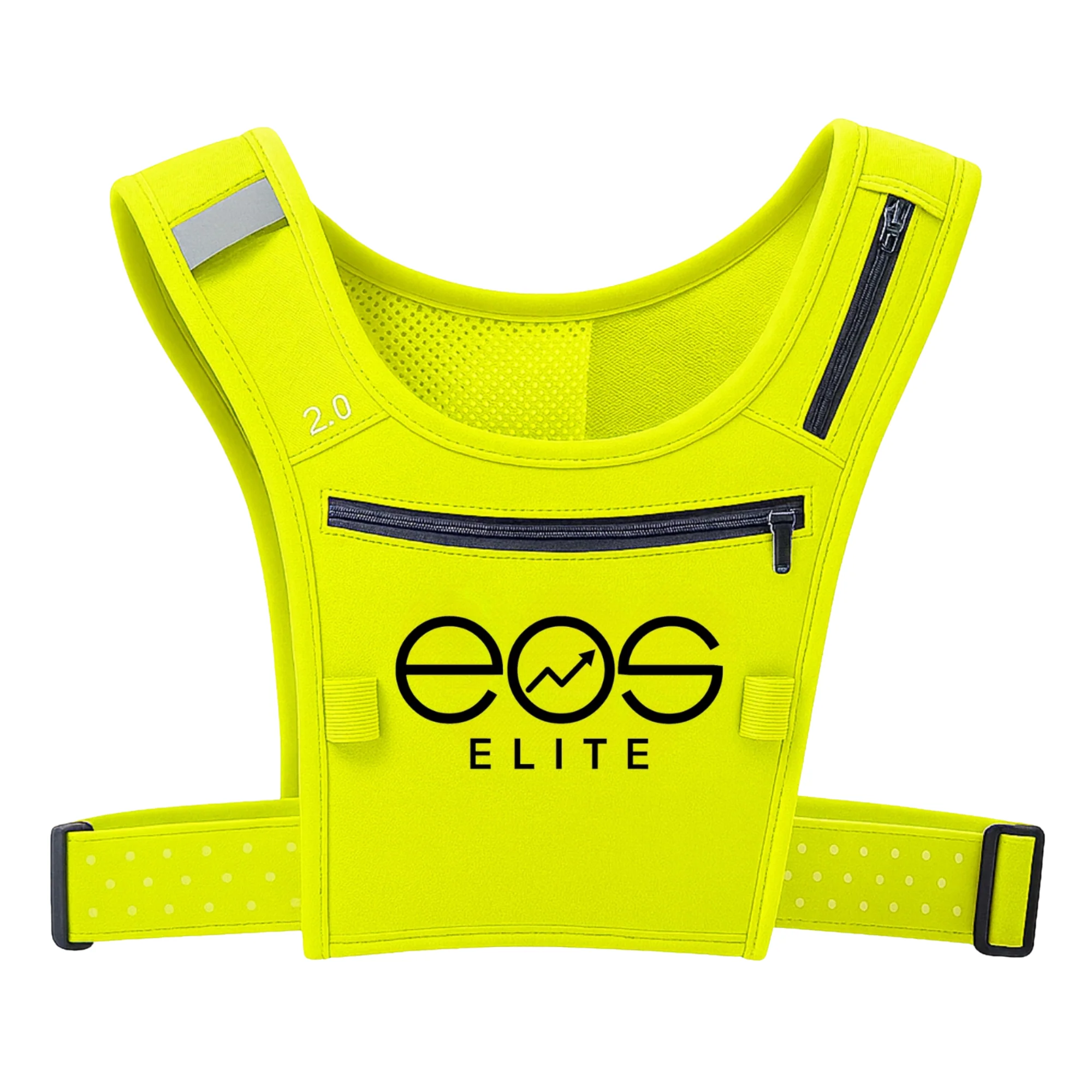 Eos Elite Unisex IllumiLight Hi-Vis Running Vest (Yellow) - Image 2