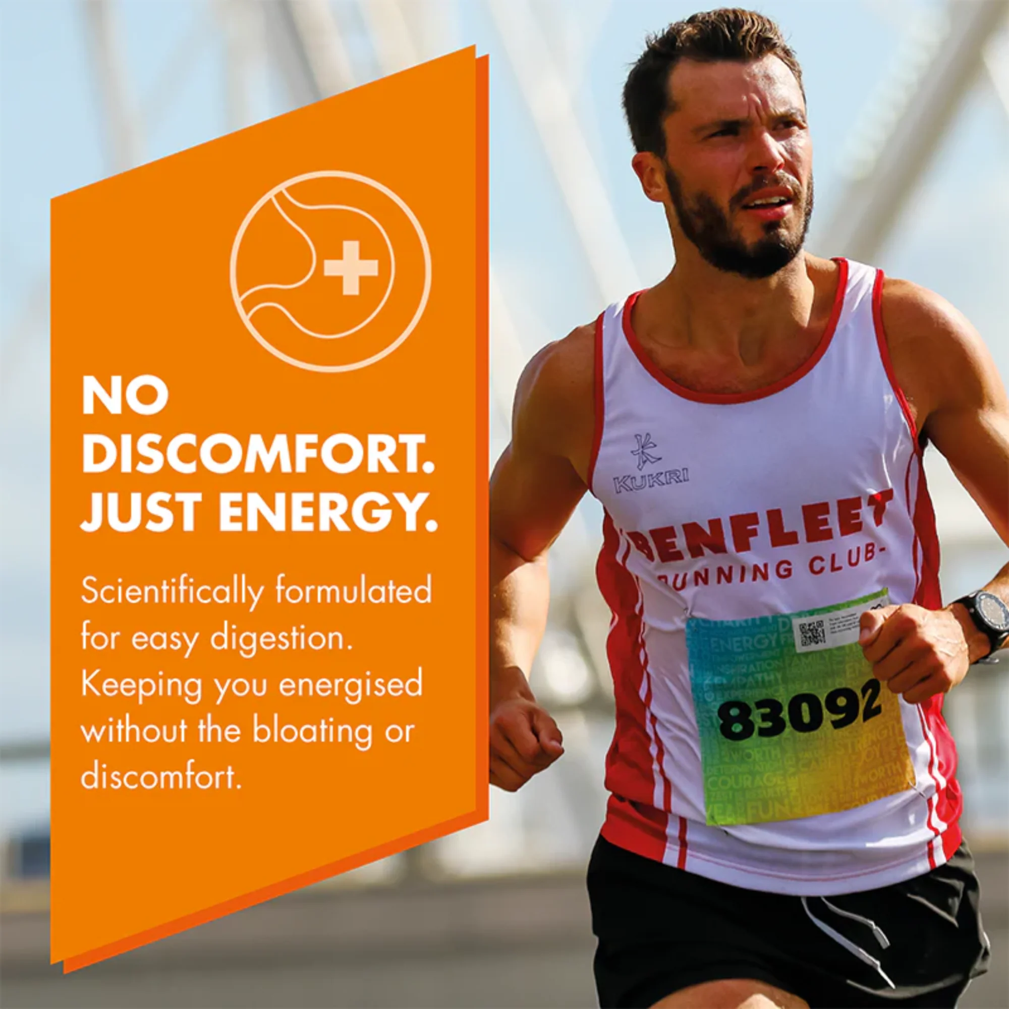 High 5 Energy Gel with Caffeine 40g Pouch (Orange) - Image 6