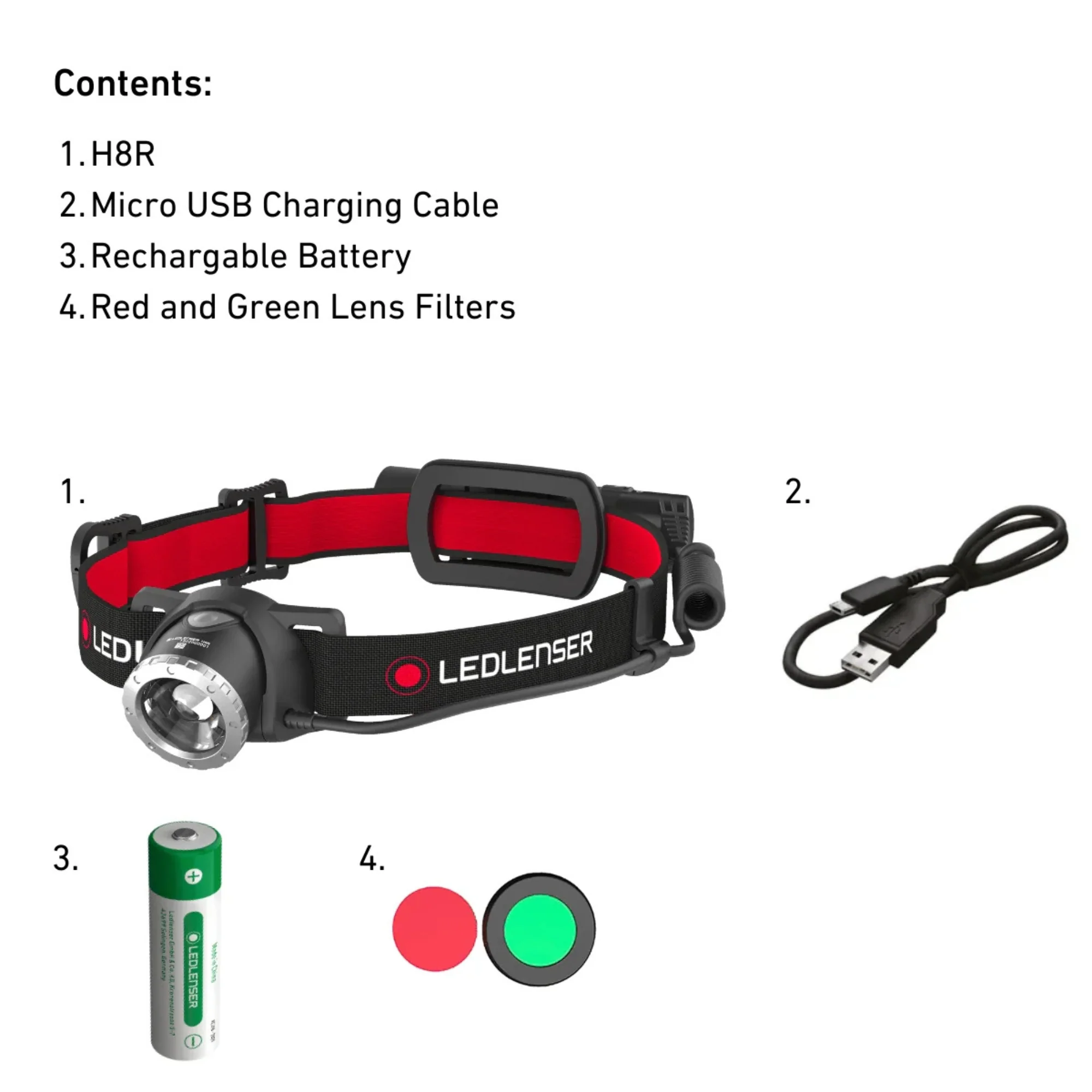 Ledlenser H8R Rechargeable Headtorch (Black) - Image 3