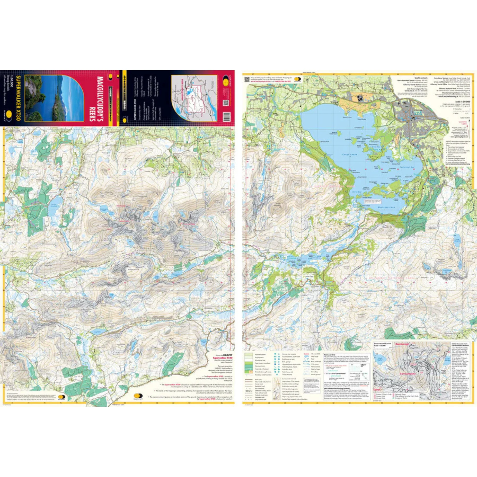 Harvey MacGillycuddy's Reeks Superwalker XT30 Waterproof Map (1:30,000) - Image 2