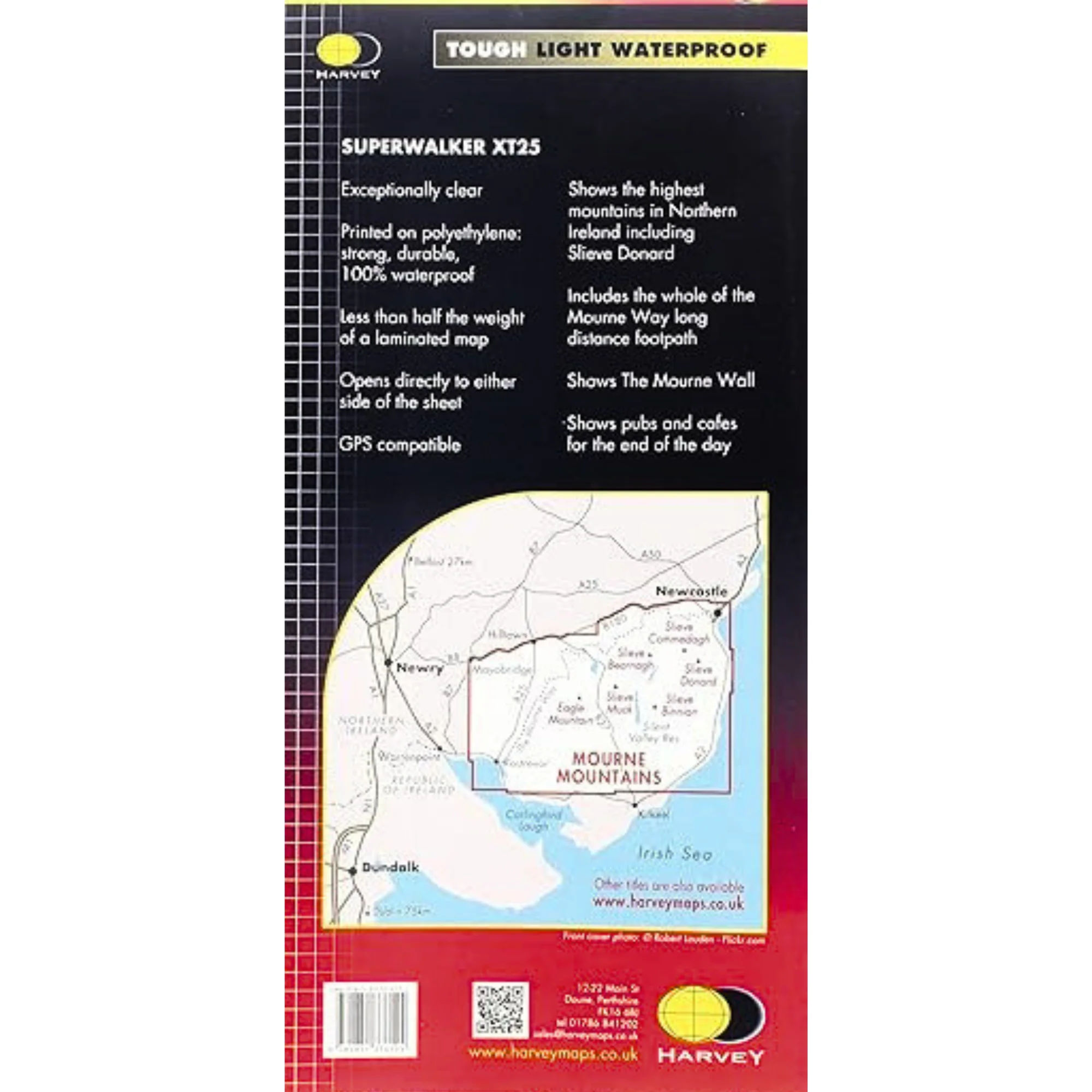 Harvey Mourne Mountains Superwalker XT25 Waterproof Map (1:25,000) - Image 2