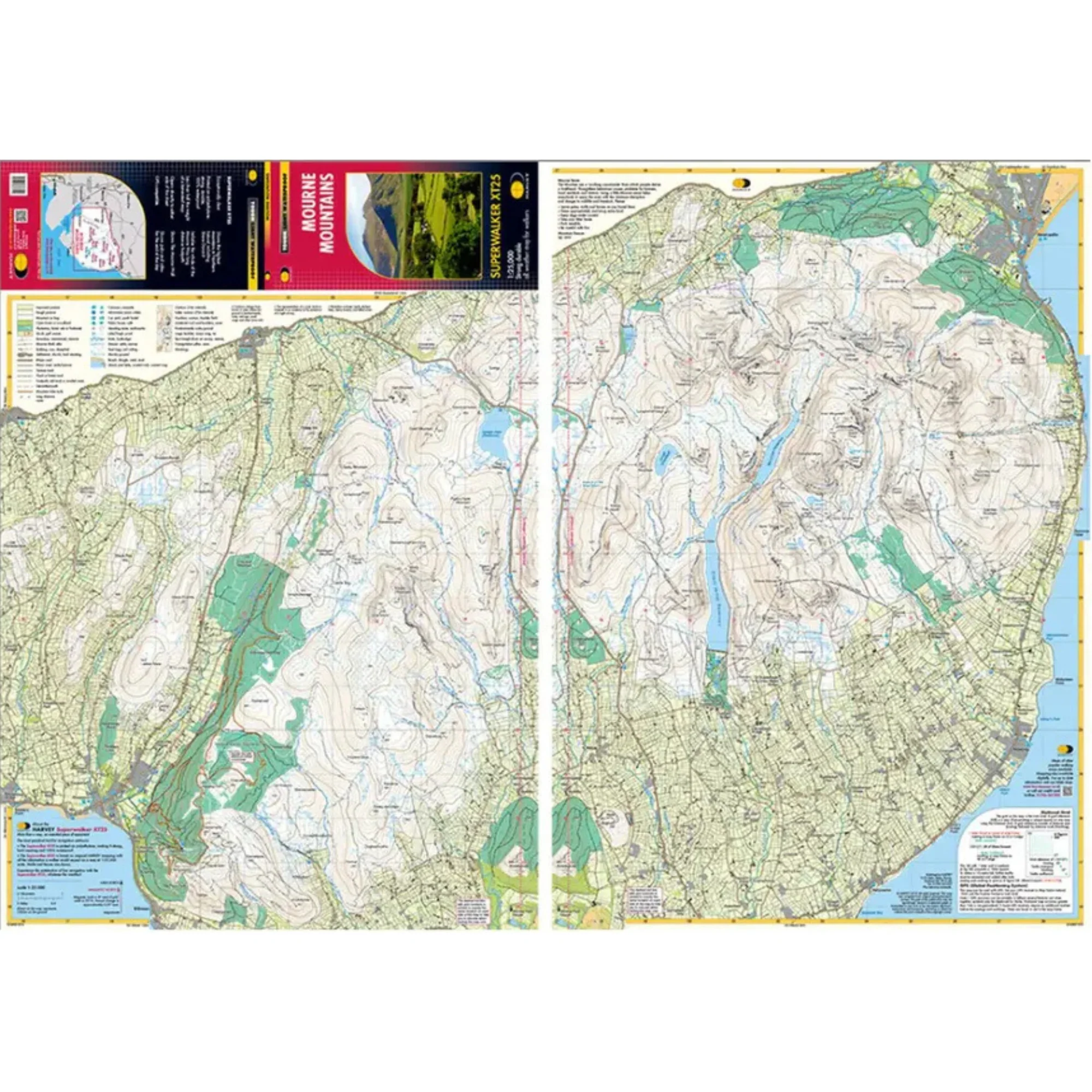 Harvey Mourne Mountains Superwalker XT25 Waterproof Map (1:25,000) - Image 3
