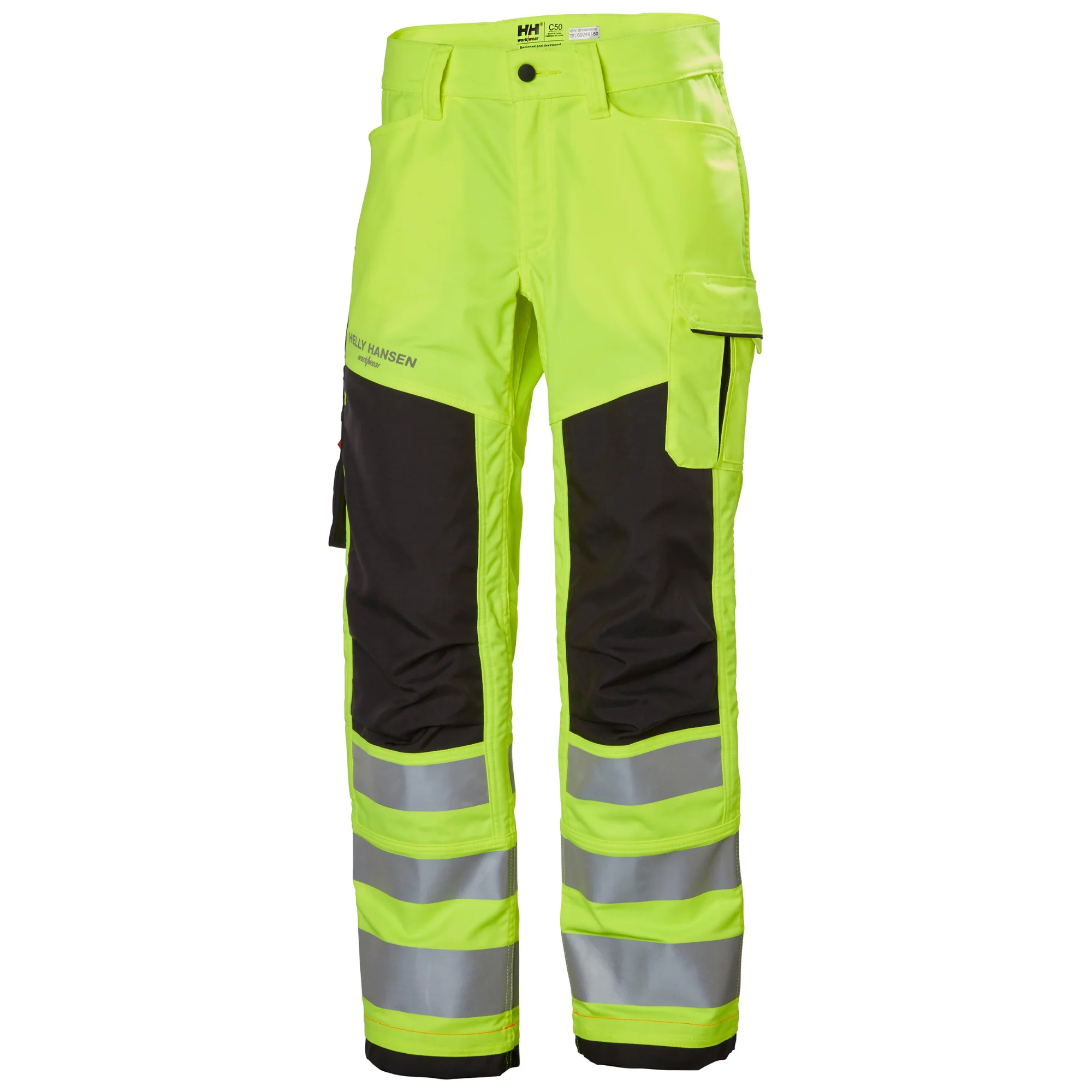 Helly Hansen Workwear Men's Alna 2.0 Hi-Vis Class 2 Work Trousers (Yellow) - Image 6