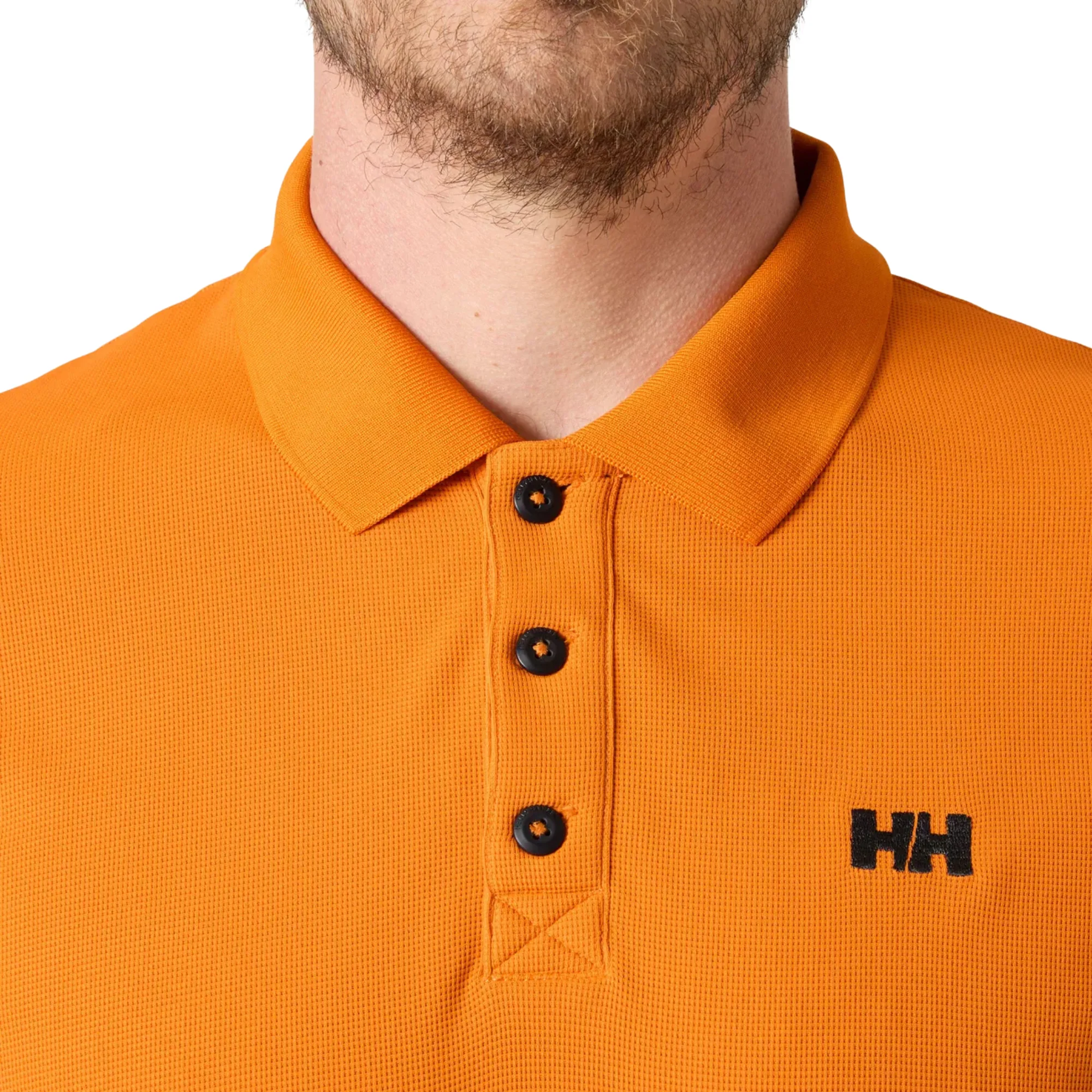 Helly Hansen Men's Driftline UPF50 Short Sleeve Technical Polo Shirt (Ignite Orange) - Image 4
