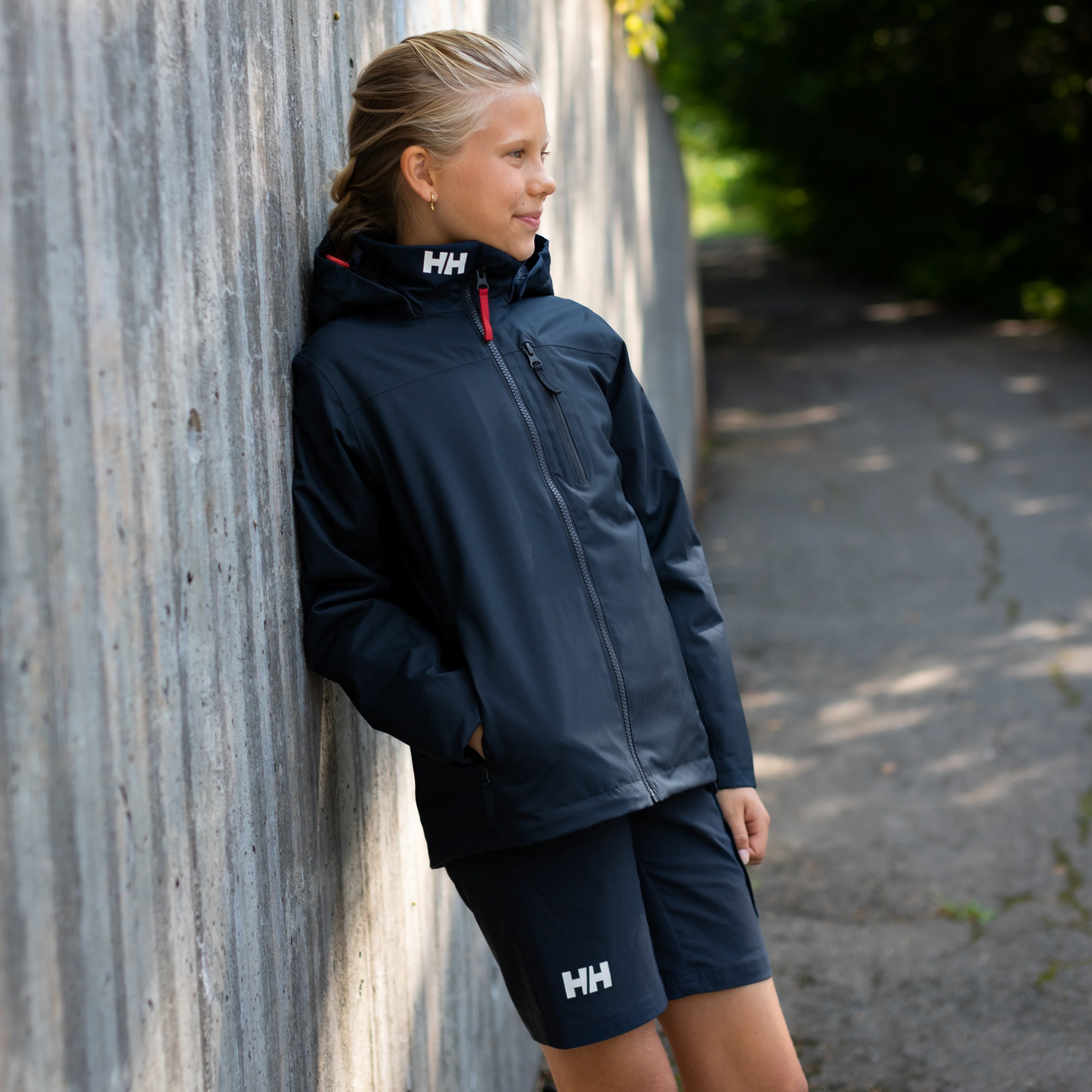 Helly Hansen Junior Crew Midlayer Hooded HT 2L Waterproof Insulated Jacket 2.0 (Navy)(Ages 8-16) - Image 9