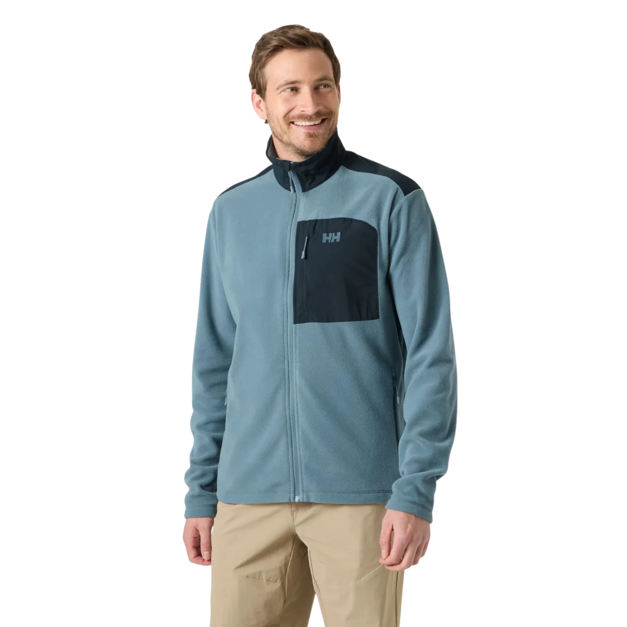 Helly Hansen Men's Daybreaker Block Polartec Full Zip Fleece (Washed Navy)