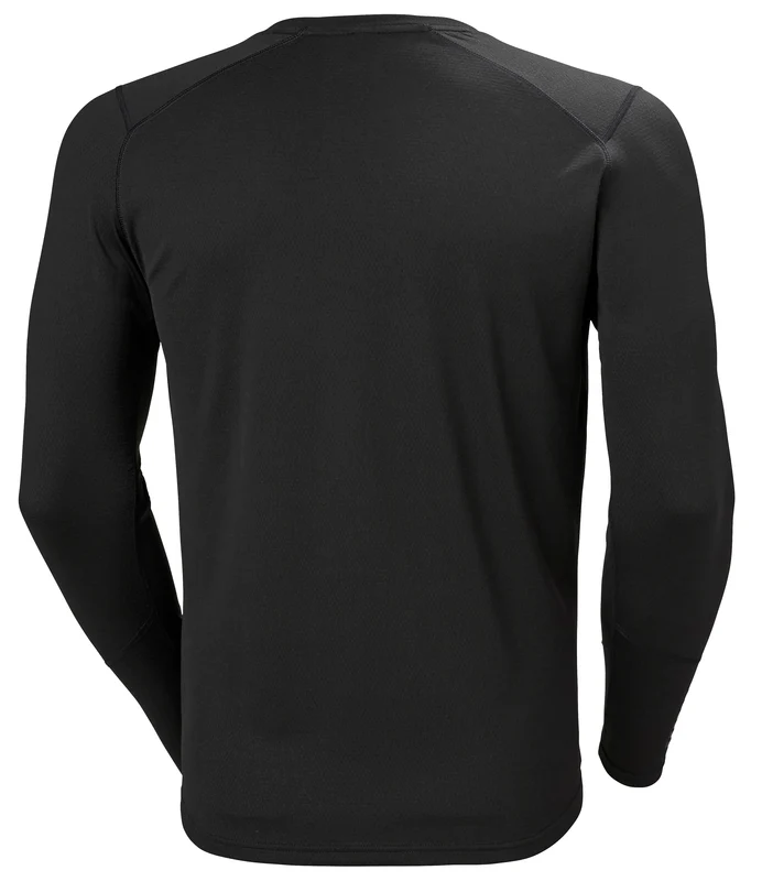 Helly Hansen Men's Lifa Active Crew Neck Long Sleeve Base Layer Top (Black) - Image 2