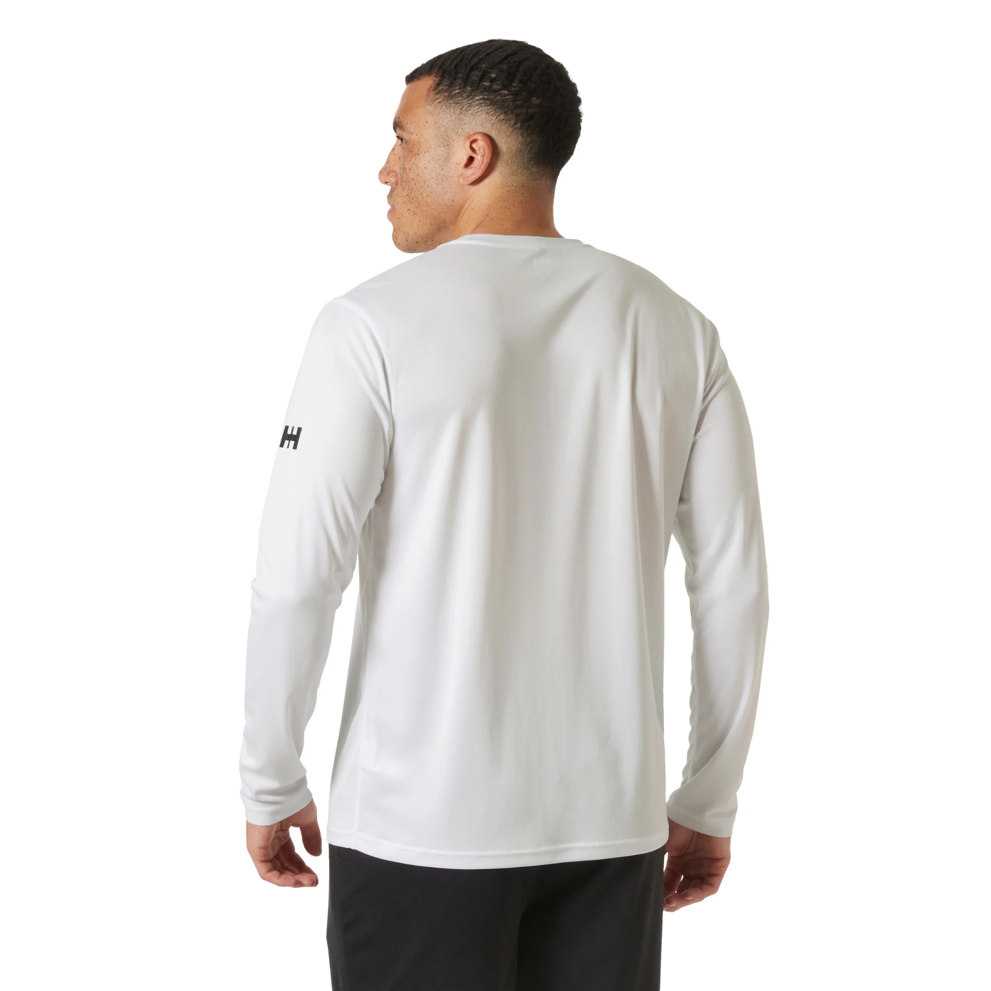 Helly Hansen Men's Tech Crew Neck Long Sleeve UPF50 Technical Top 2.0 (White) - Image 2