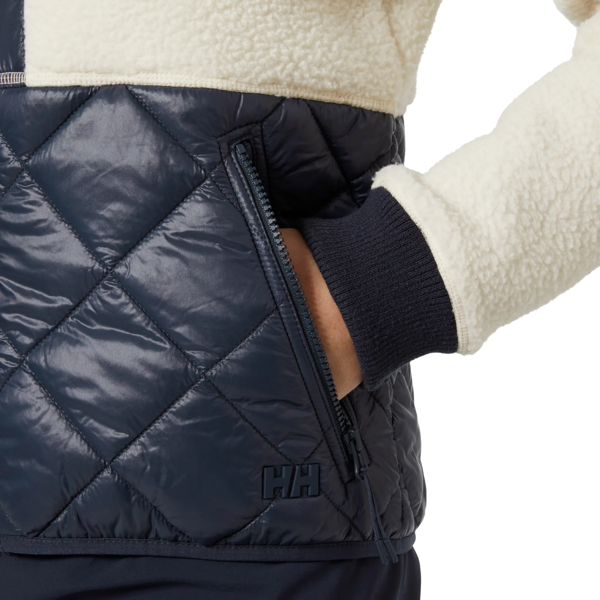 Helly Hansen Women's Bliss Hybrid Full Zip Fleece Jacket (Cream) - Image 3