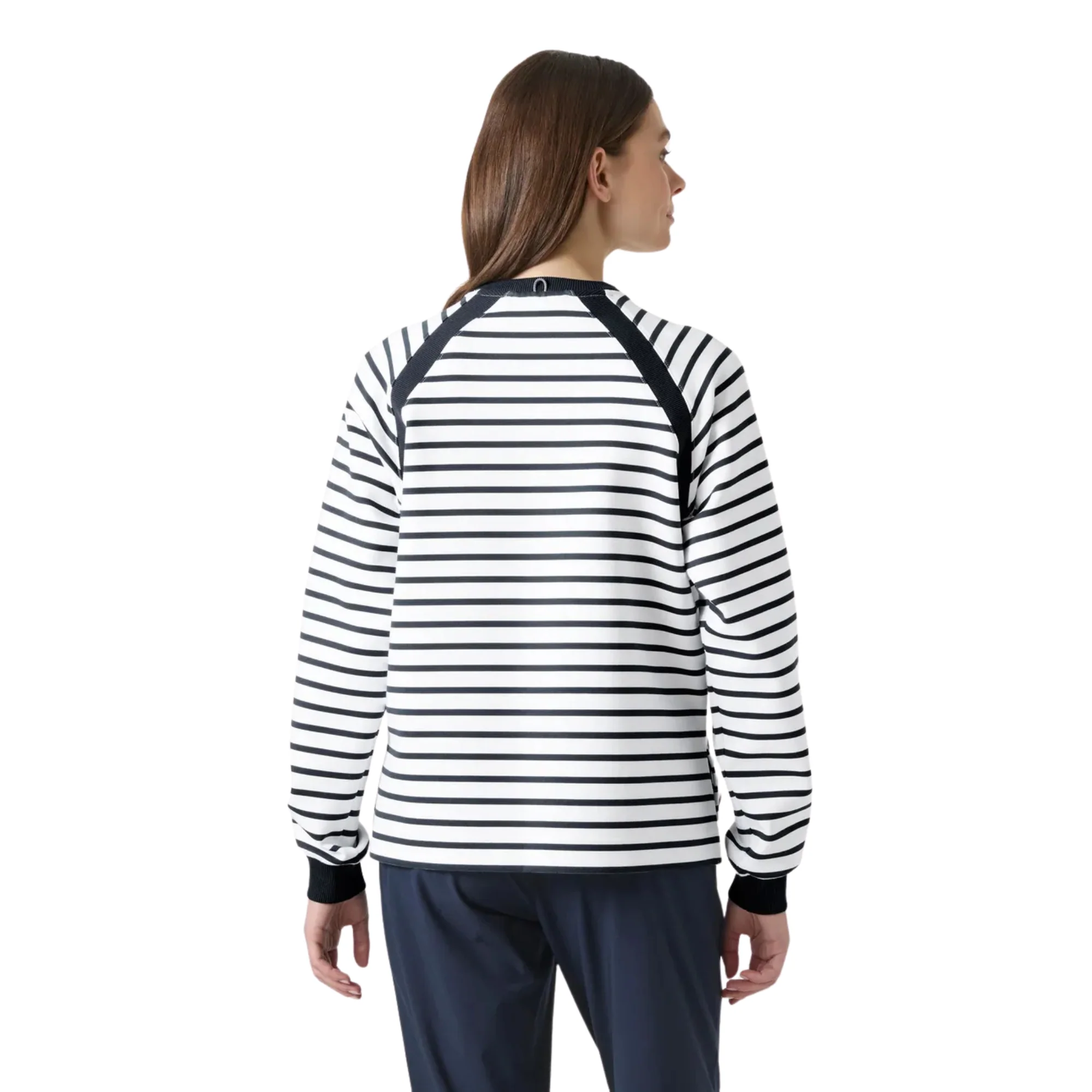 Helly Hansen Women's Capri Sweatshirt (White Navy Stripe) - Image 2