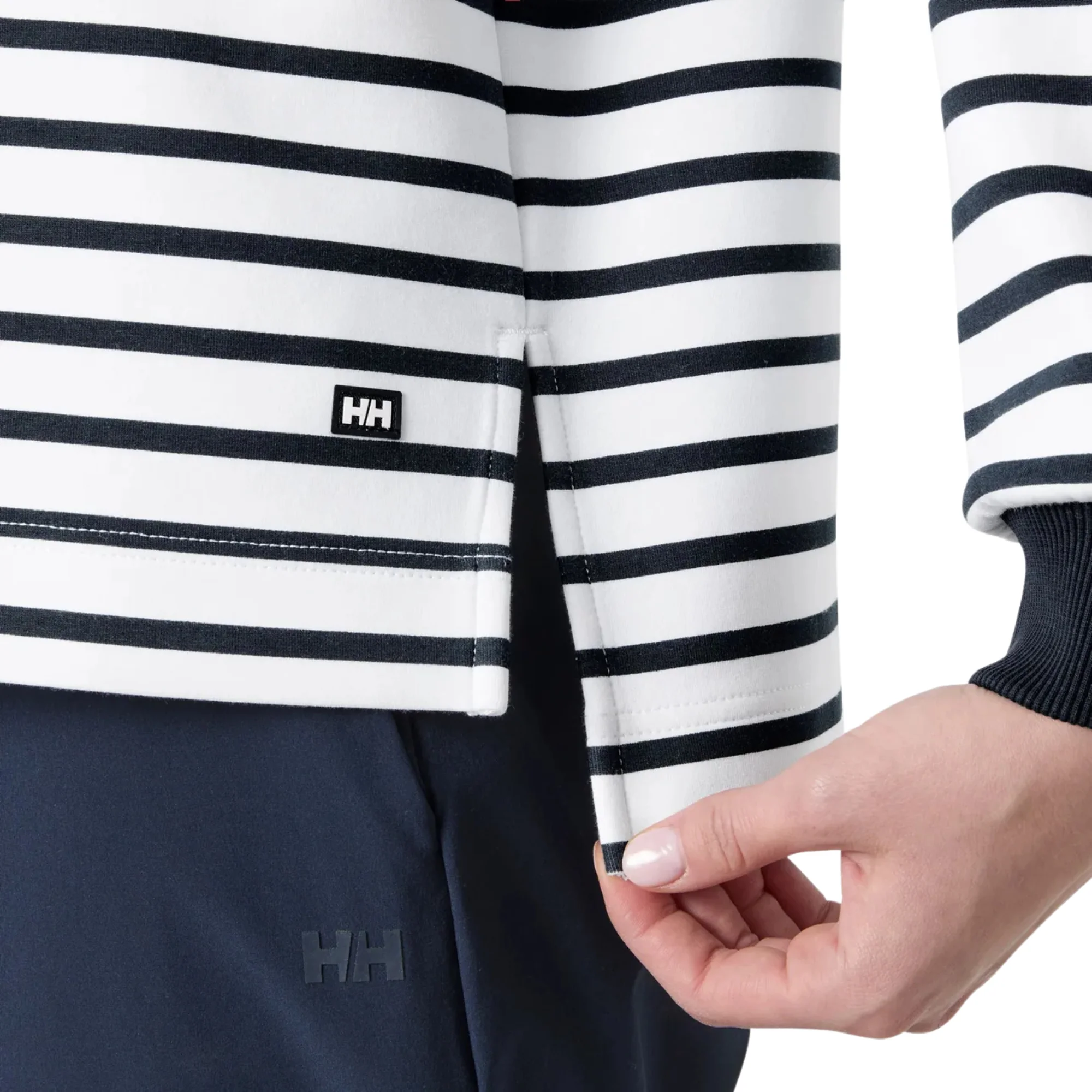 Helly Hansen Women's Capri Sweatshirt (White Navy Stripe) - Image 4