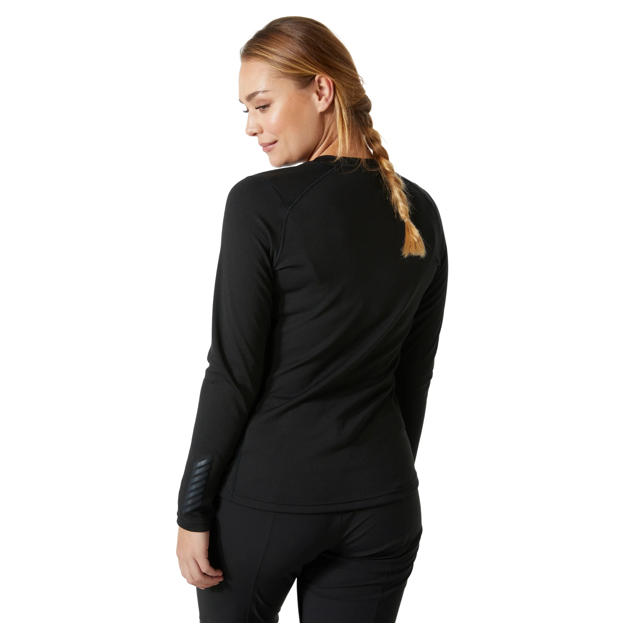 Helly Hansen Women's Lifa Active Crew Neck Long Sleeve Base Layer Top (Black) - Image 2