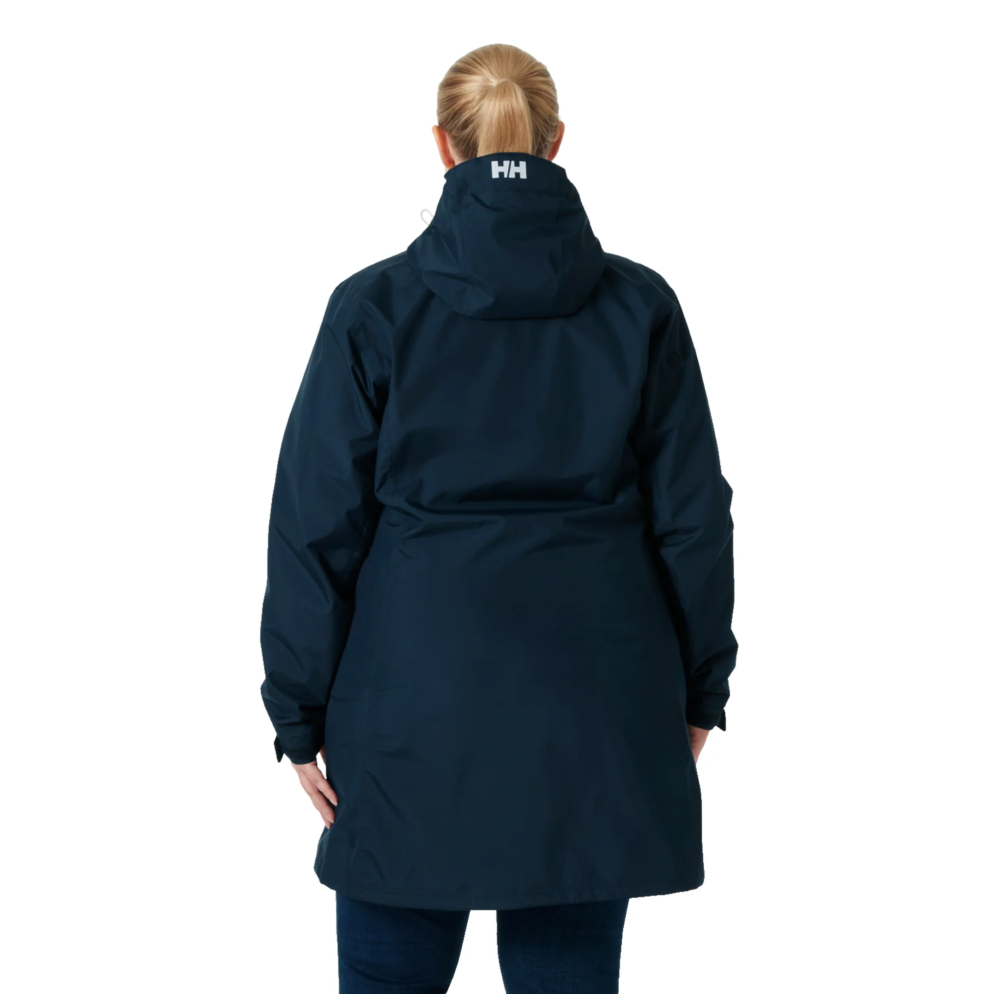 Helly Hansen Women's Long Belfast 2L HT Waterproof Coat (Navy) - Image 4