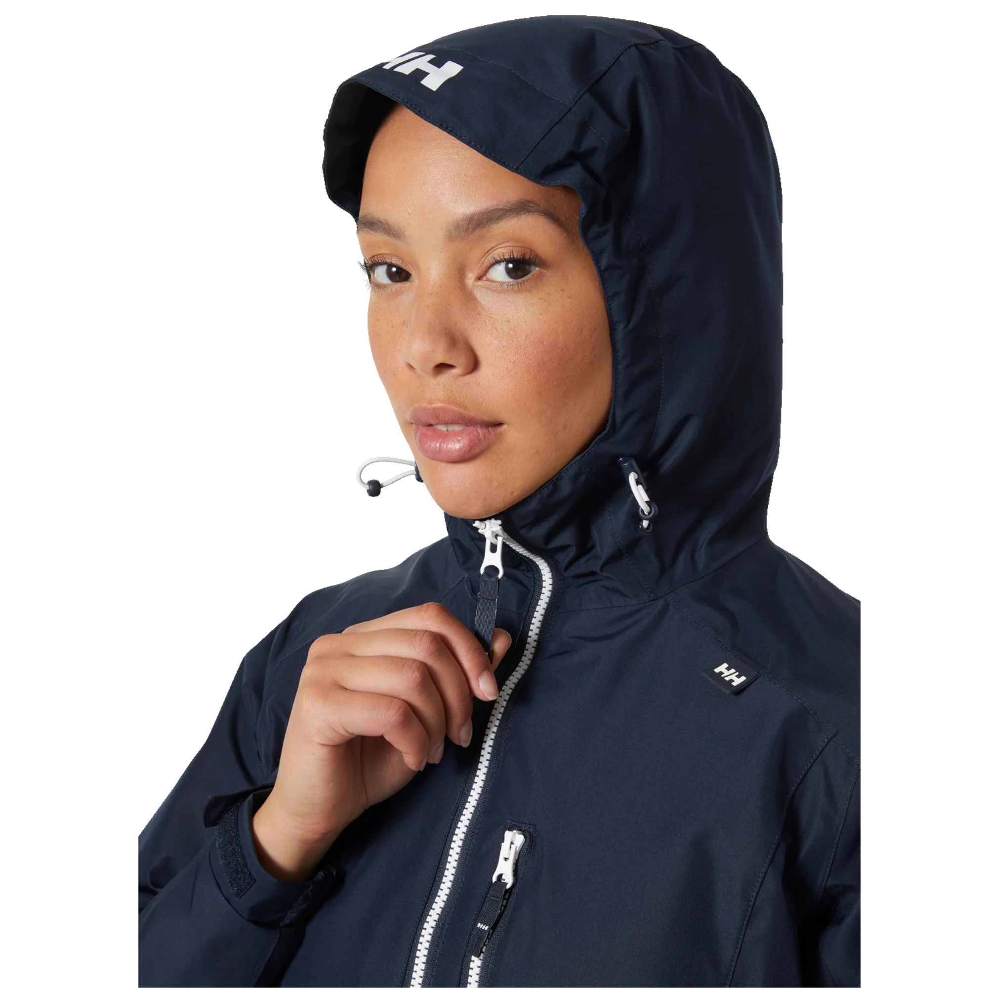Helly Hansen Women's Long Belfast 2L HT Waterproof Coat (Navy) - Image 5