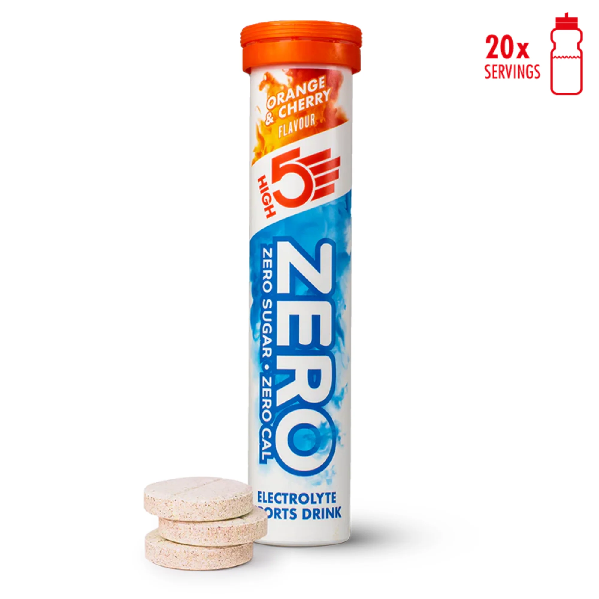 High 5 Zero Electrolyte Drink 20 Tablet Tube (Orange & Cherry)