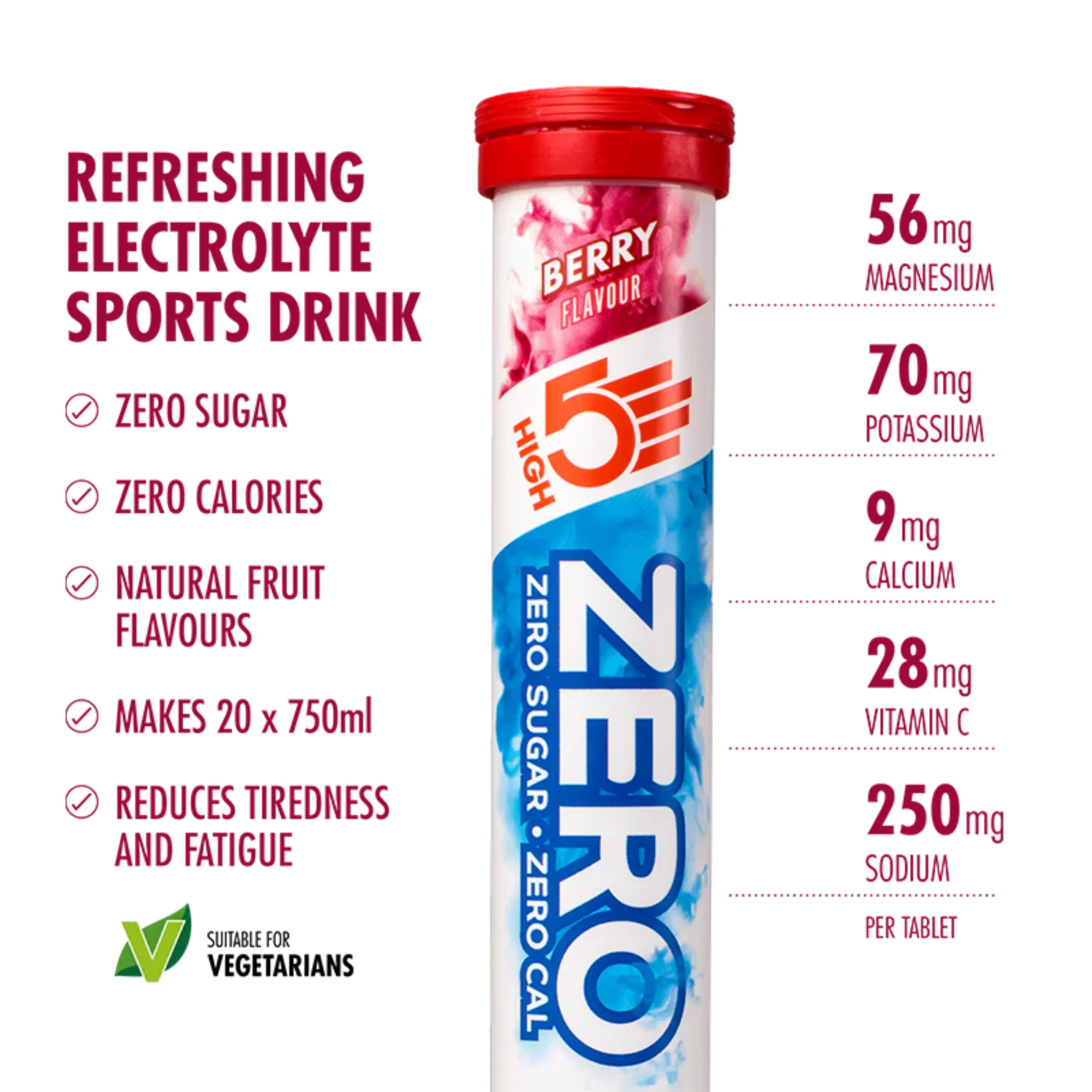 High 5 Zero Electrolyte Drink Triple Pack (Berry/Citrus/Tropical) - Image 4