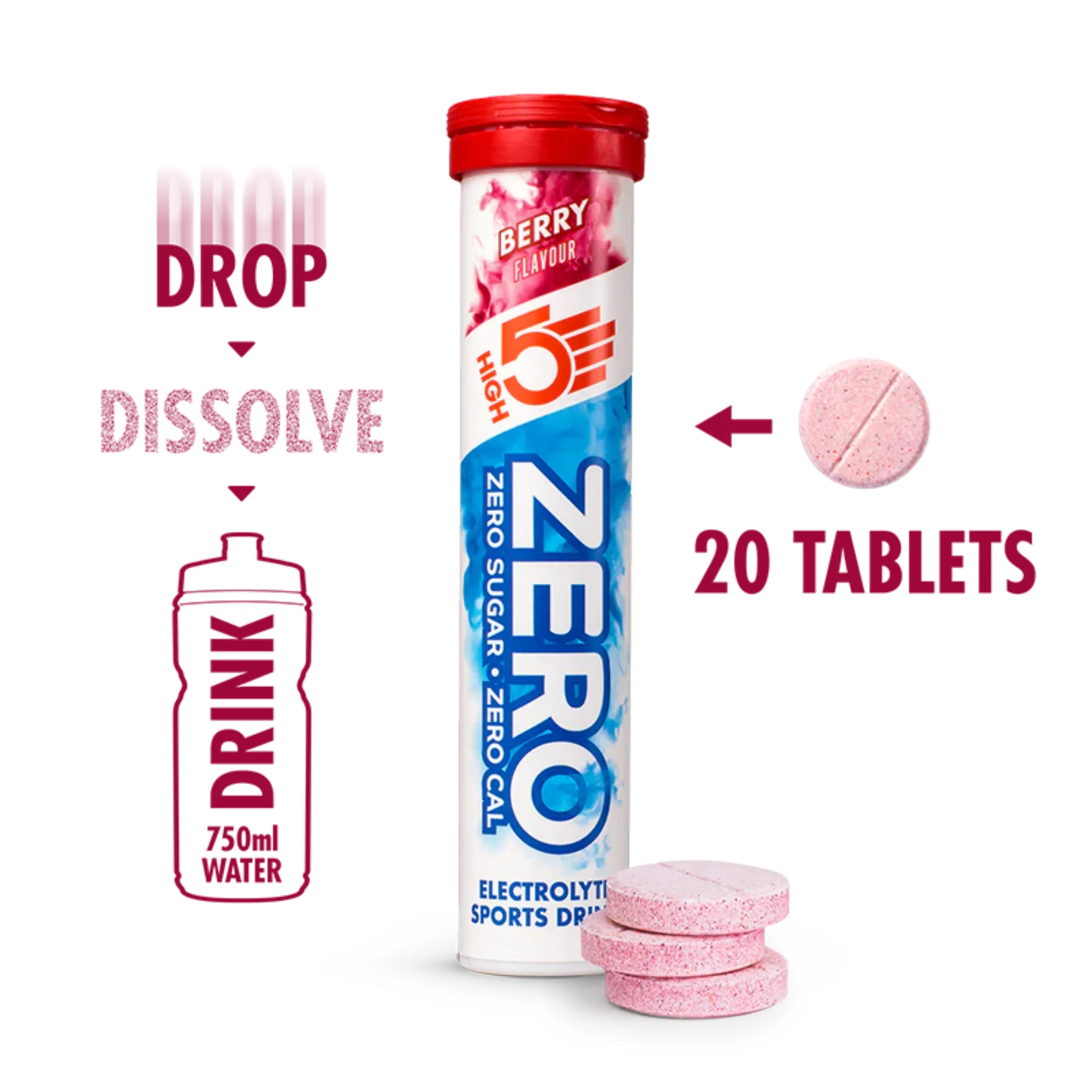 High 5 Zero Electrolyte Drink Triple Pack (Berry/Citrus/Tropical) - Image 5