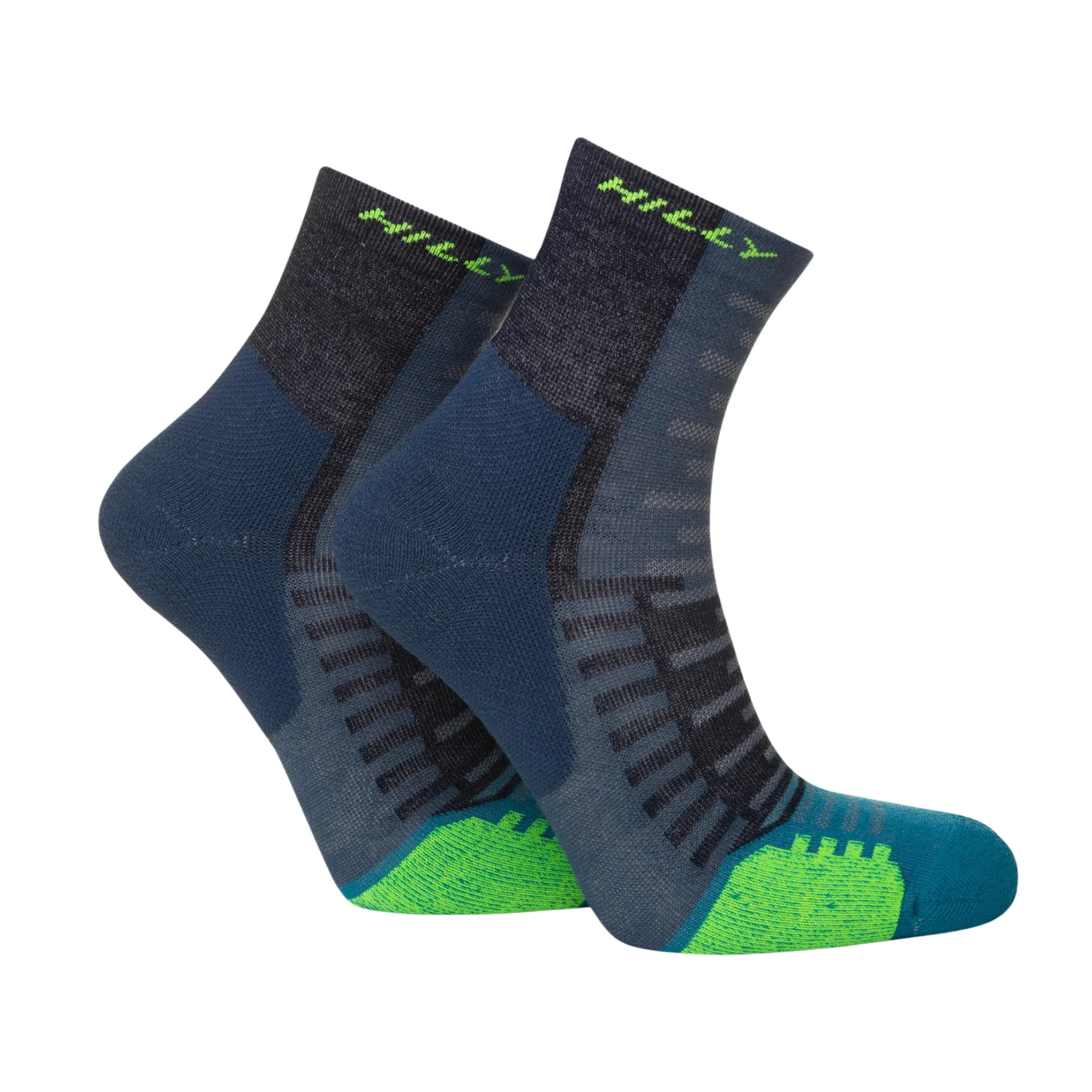 Hilly Unisex Active Running Anklet Socks (Denim/Teal) - Image 4