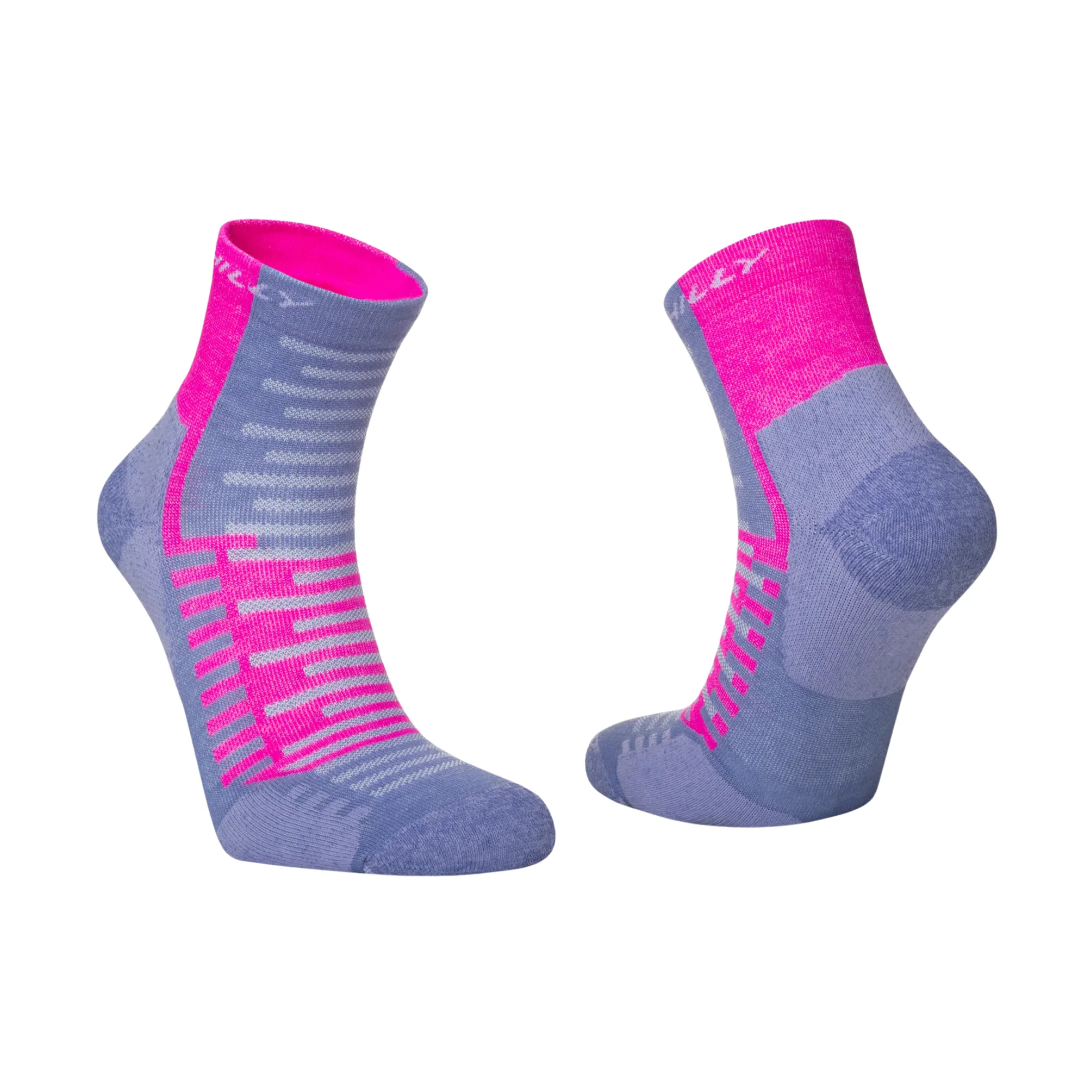 Hilly Unisex Active Running Anklet Socks (Lilac/Pink) - Image 6