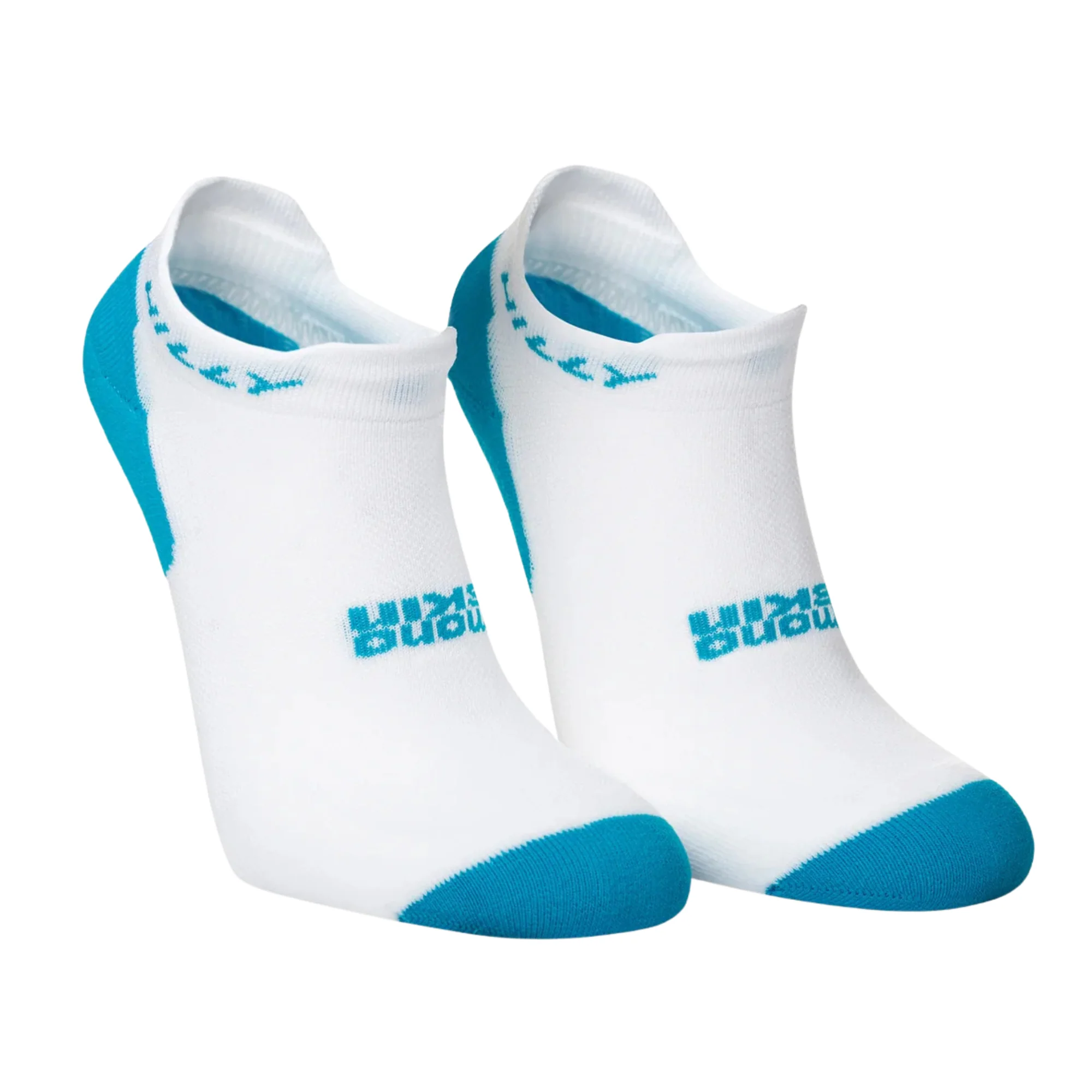 Hilly Unisex Active Running Socklets 2 Pair Pack (White/Black/Peacock) - Image 3
