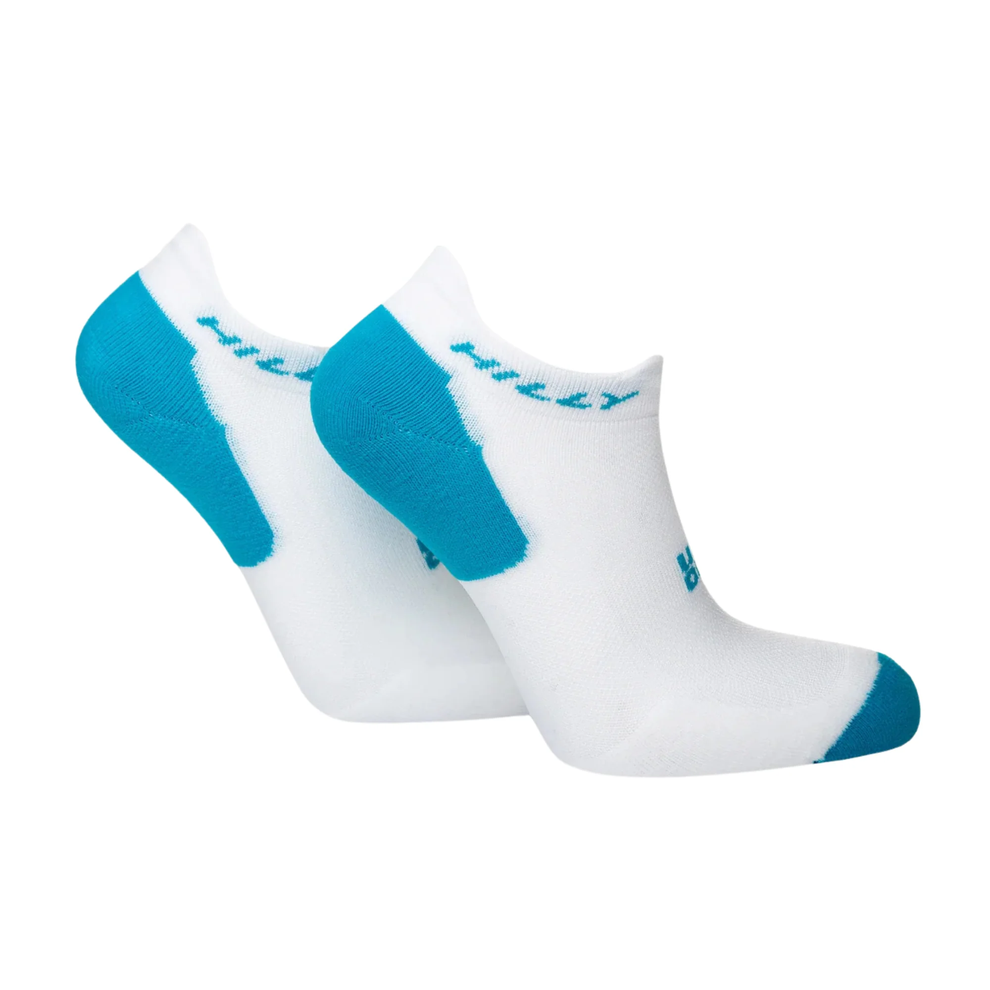 Hilly Unisex Active Running Socklets 2 Pair Pack (White/Black/Peacock) - Image 4