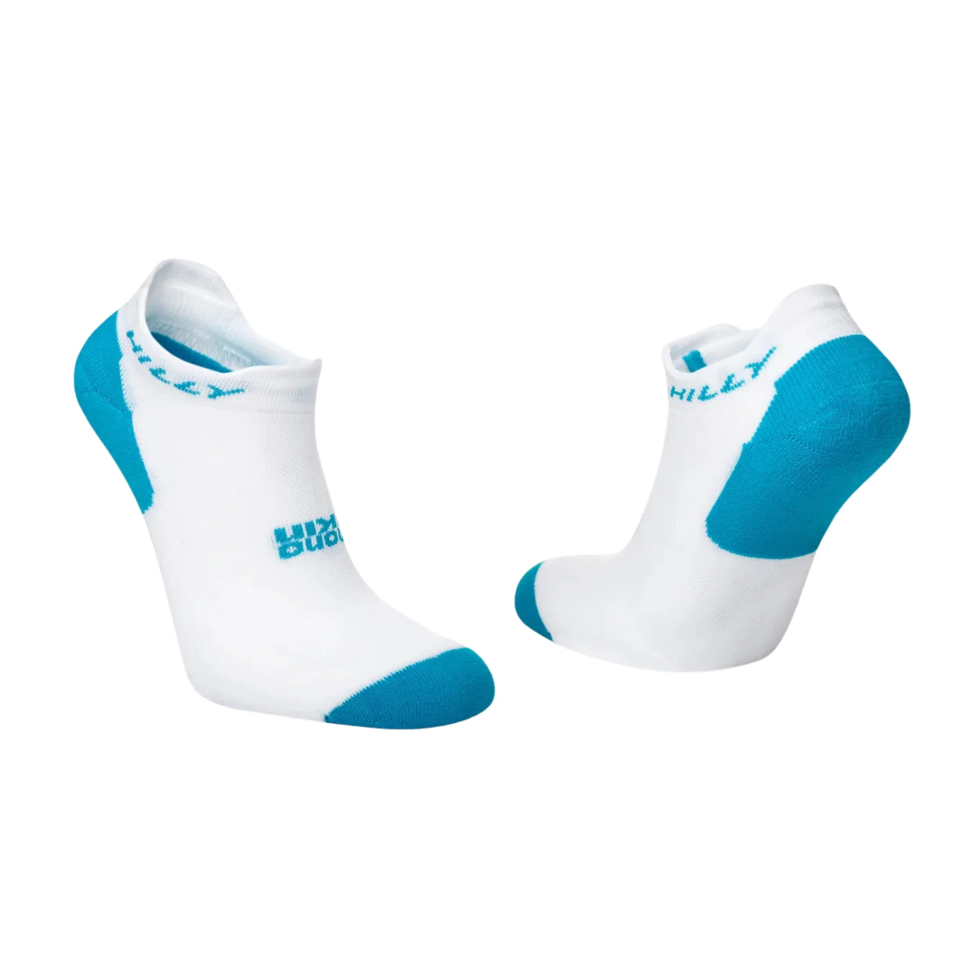 Hilly Unisex Active Running Socklets 2 Pair Pack (White/Black/Peacock) - Image 5