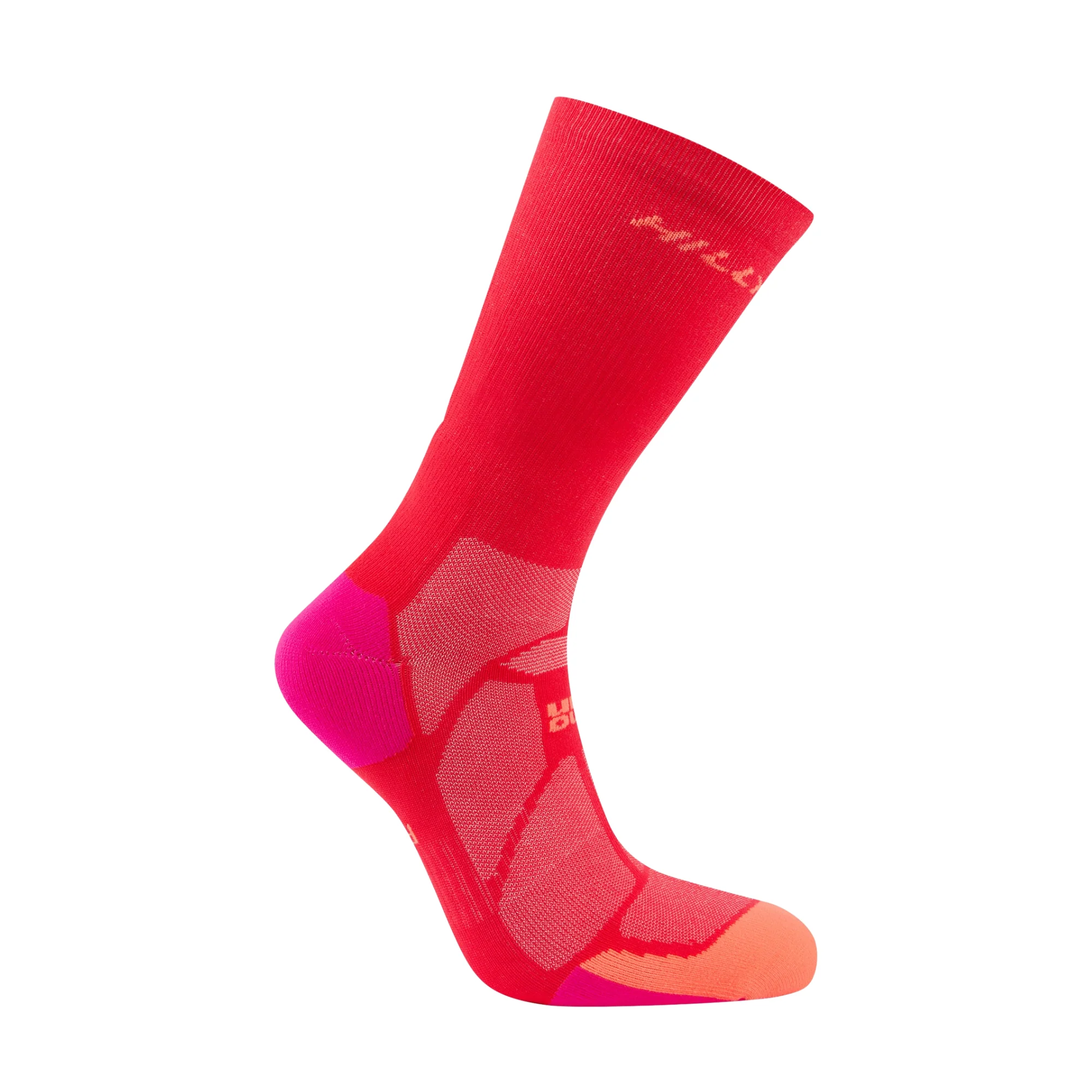 Hilly Unisex Marathon Fresh Crew Length Running Socks (Hot Pink/Neon Candy) - Image 3