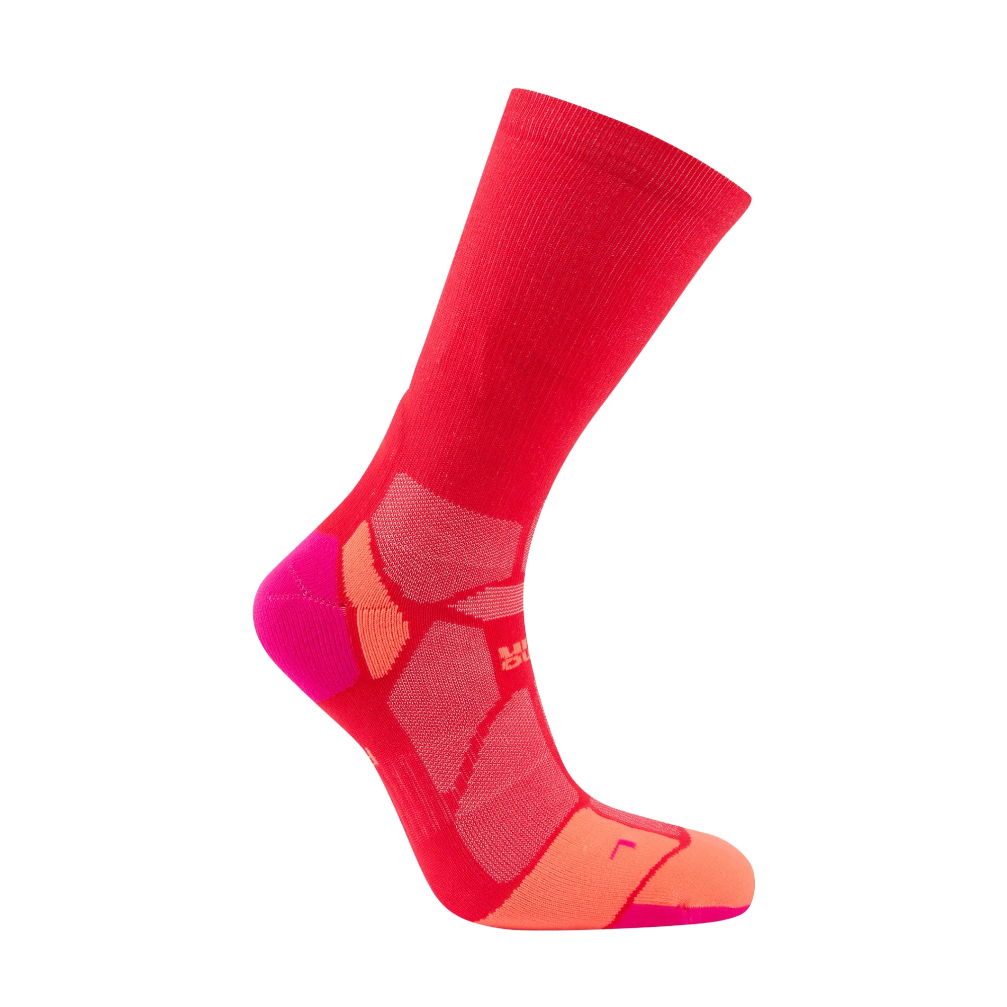 Hilly Unisex Marathon Fresh Crew Length Running Socks (Hot Pink/Neon Candy) - Image 4