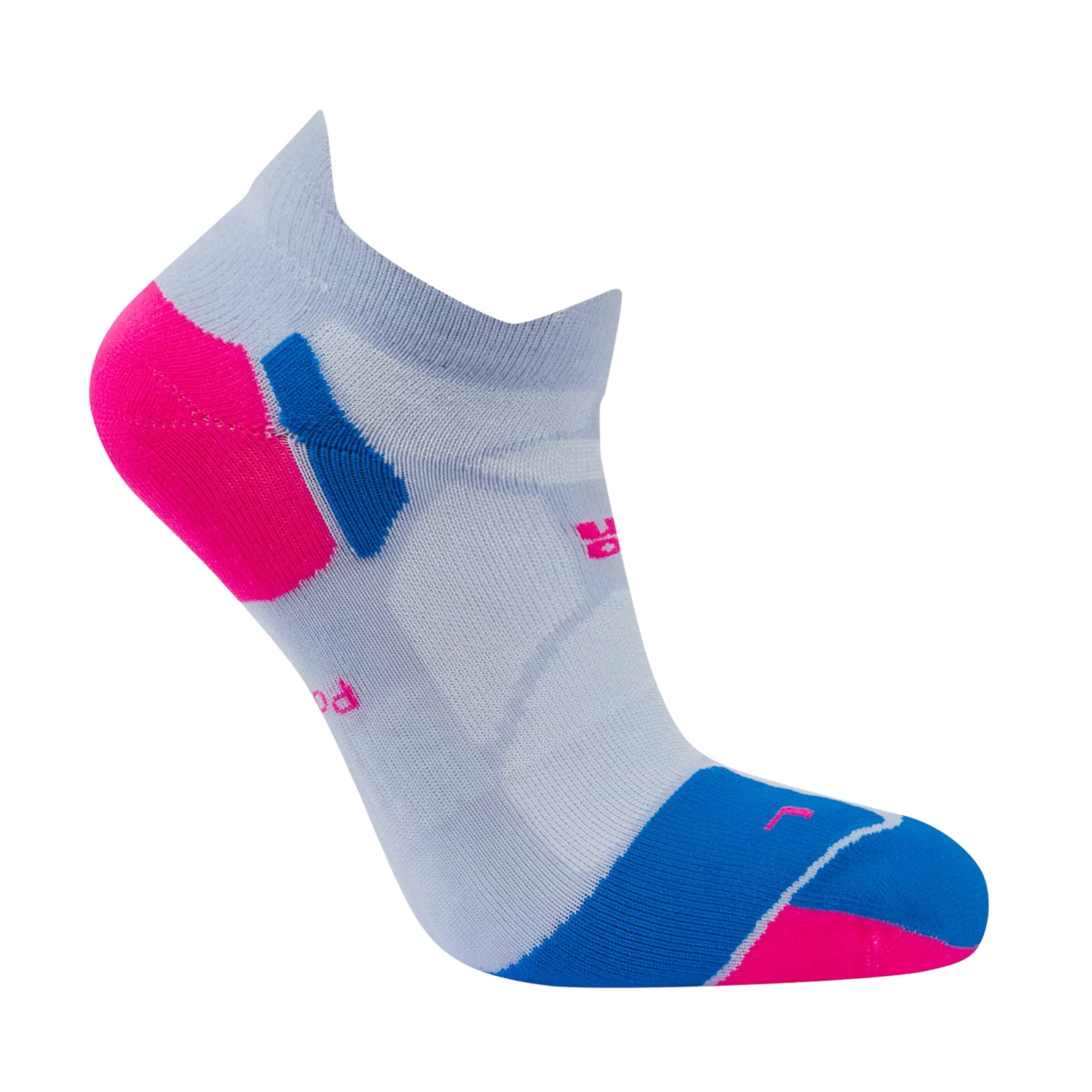 Hilly Unisex Marathon Fresh Running Socklets (Lilac/Hot Pink) - Image 3