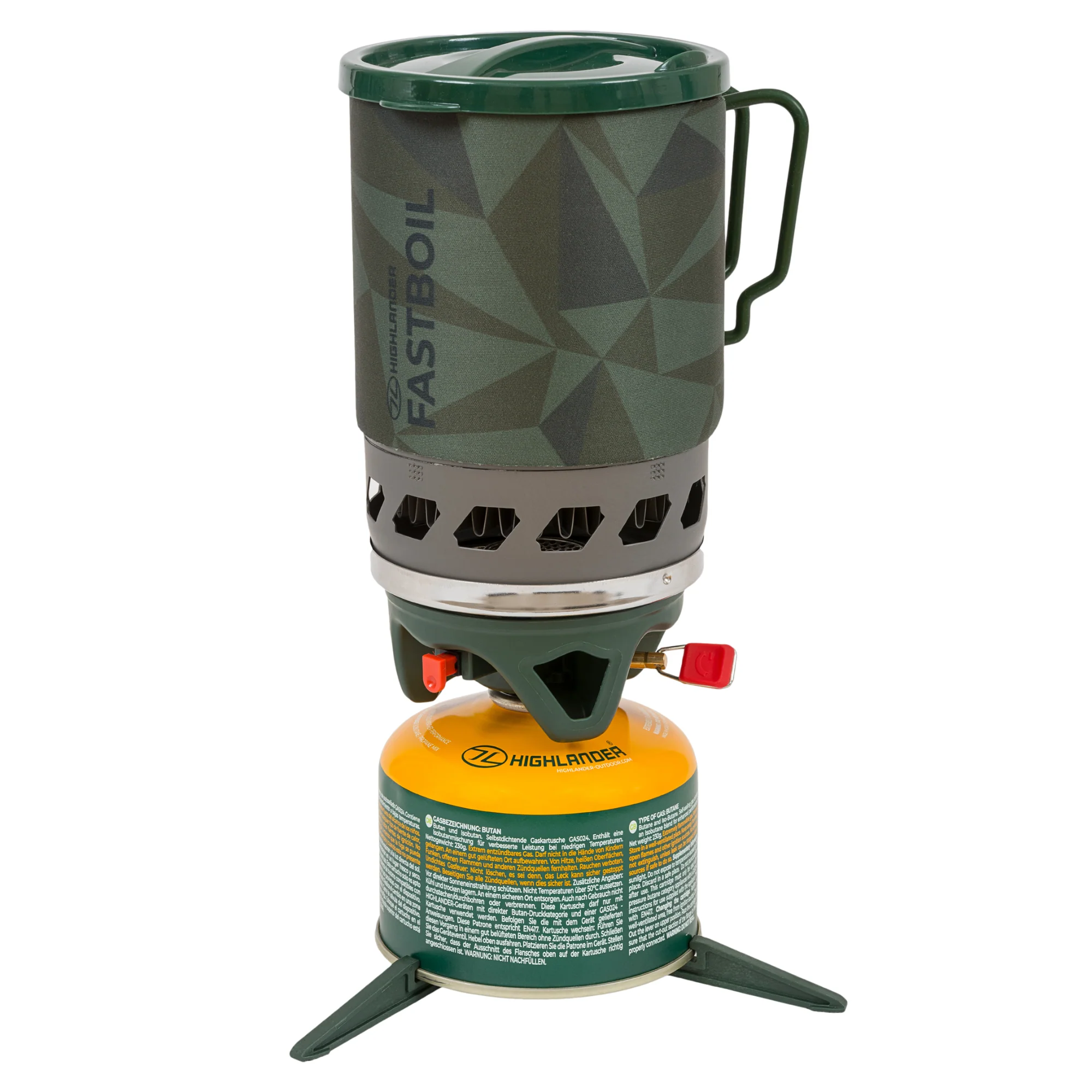 Highlander Blade Fastboil III Gas Stove + 1.1L Pot Set (Olive)