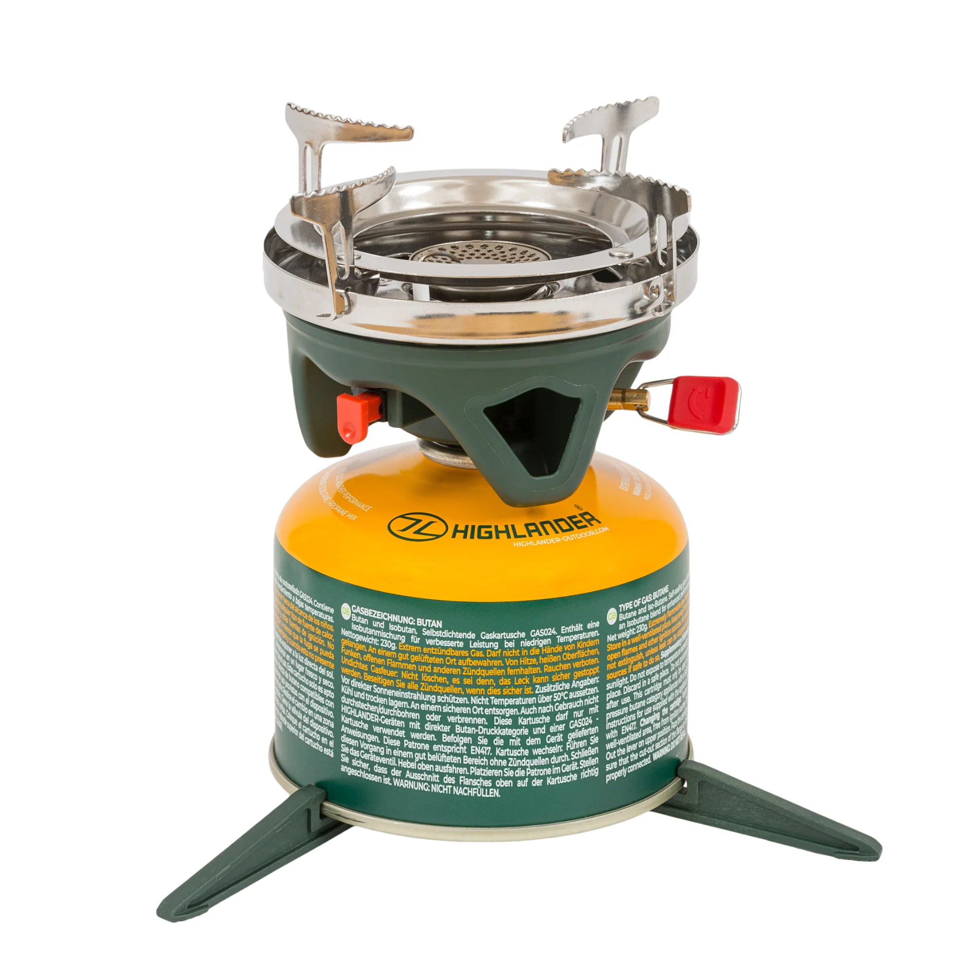 Highlander Blade Fastboil III Gas Stove + 1.1L Pot Set (Olive) - Image 2