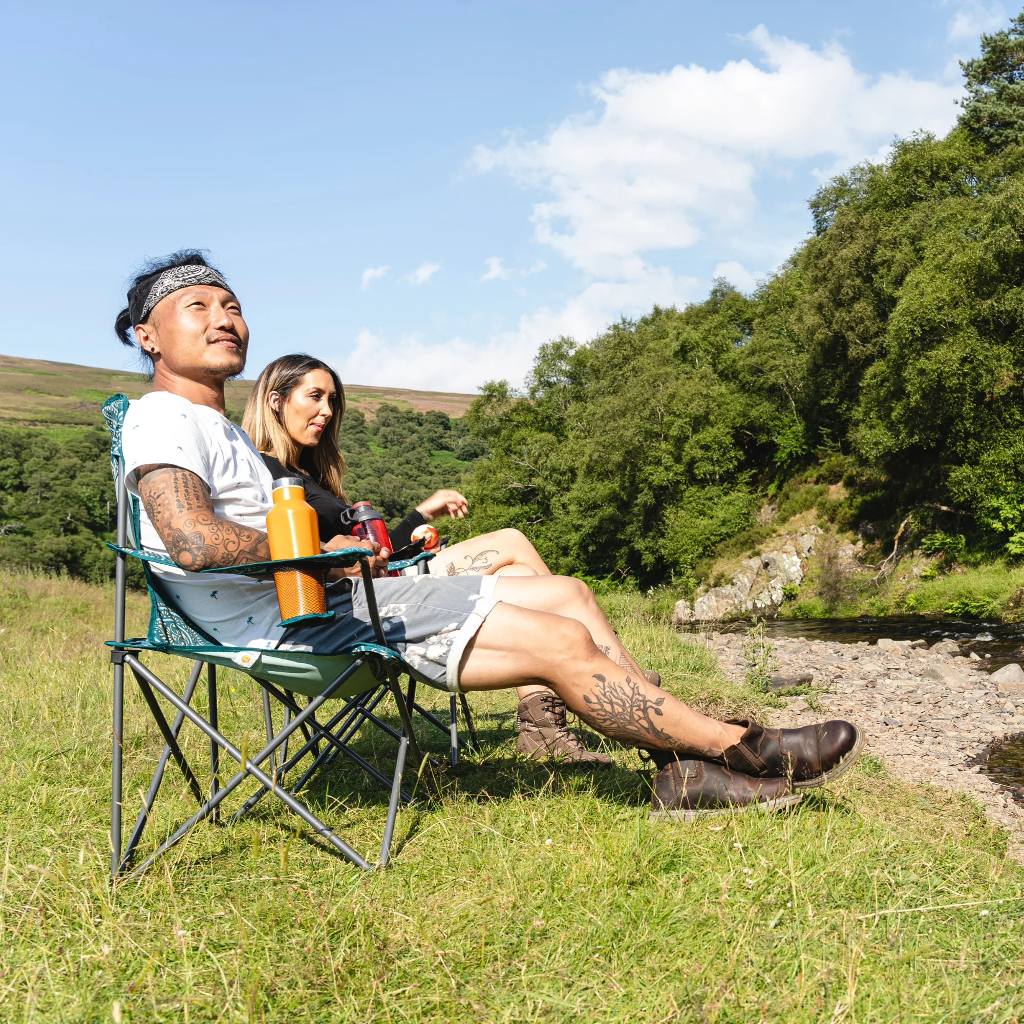 Highlander Edinburgh Camping Chair (Orange) - Image 9