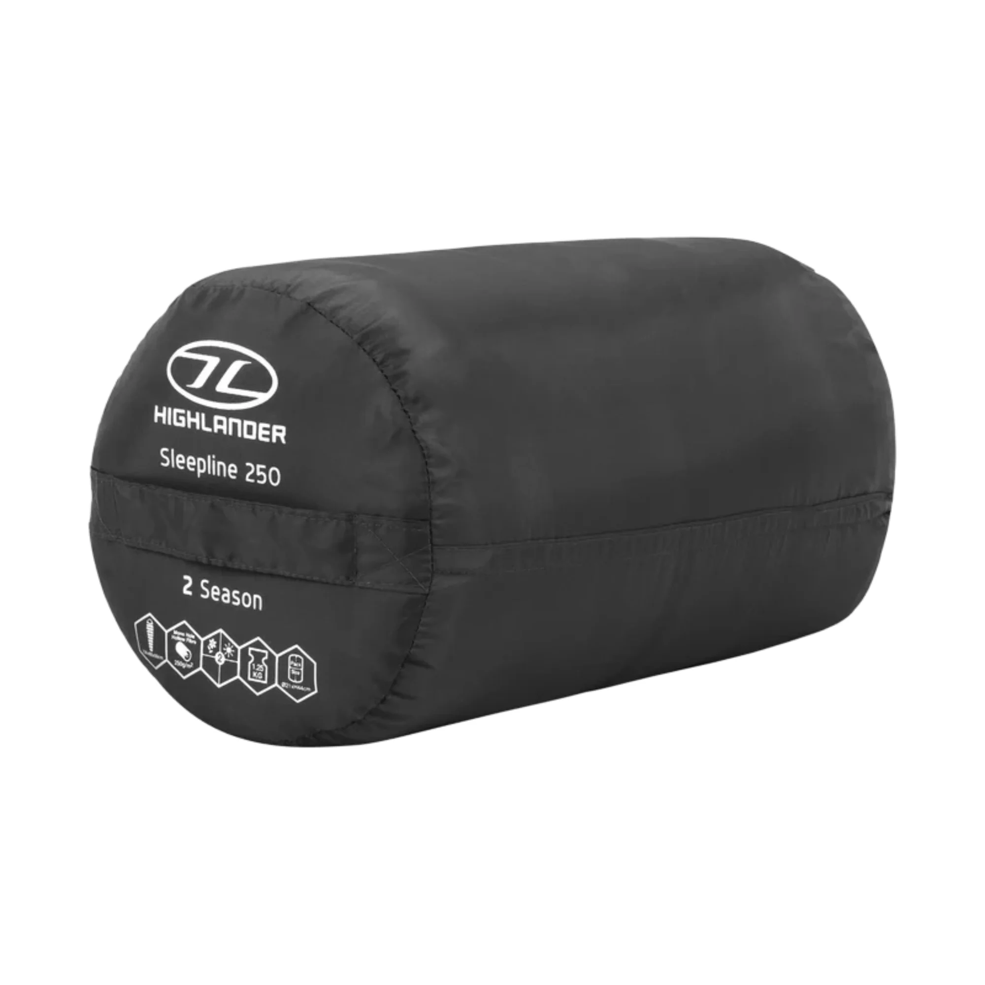Highlander Sleepline 250 5ºC/8ºC Sleeping Bag - Mummy Shape (Charcoal) - Image 3