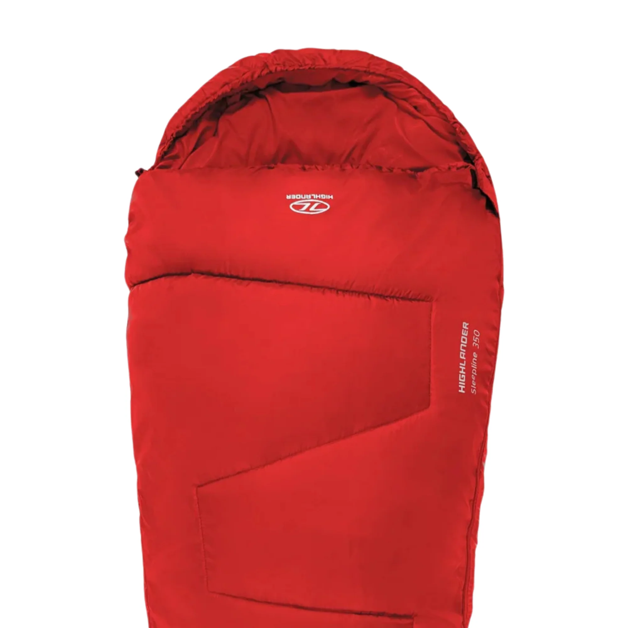Highlander Sleepline 350 3°C/5°C Sleeping Bag - Mummy Shape (Red)
