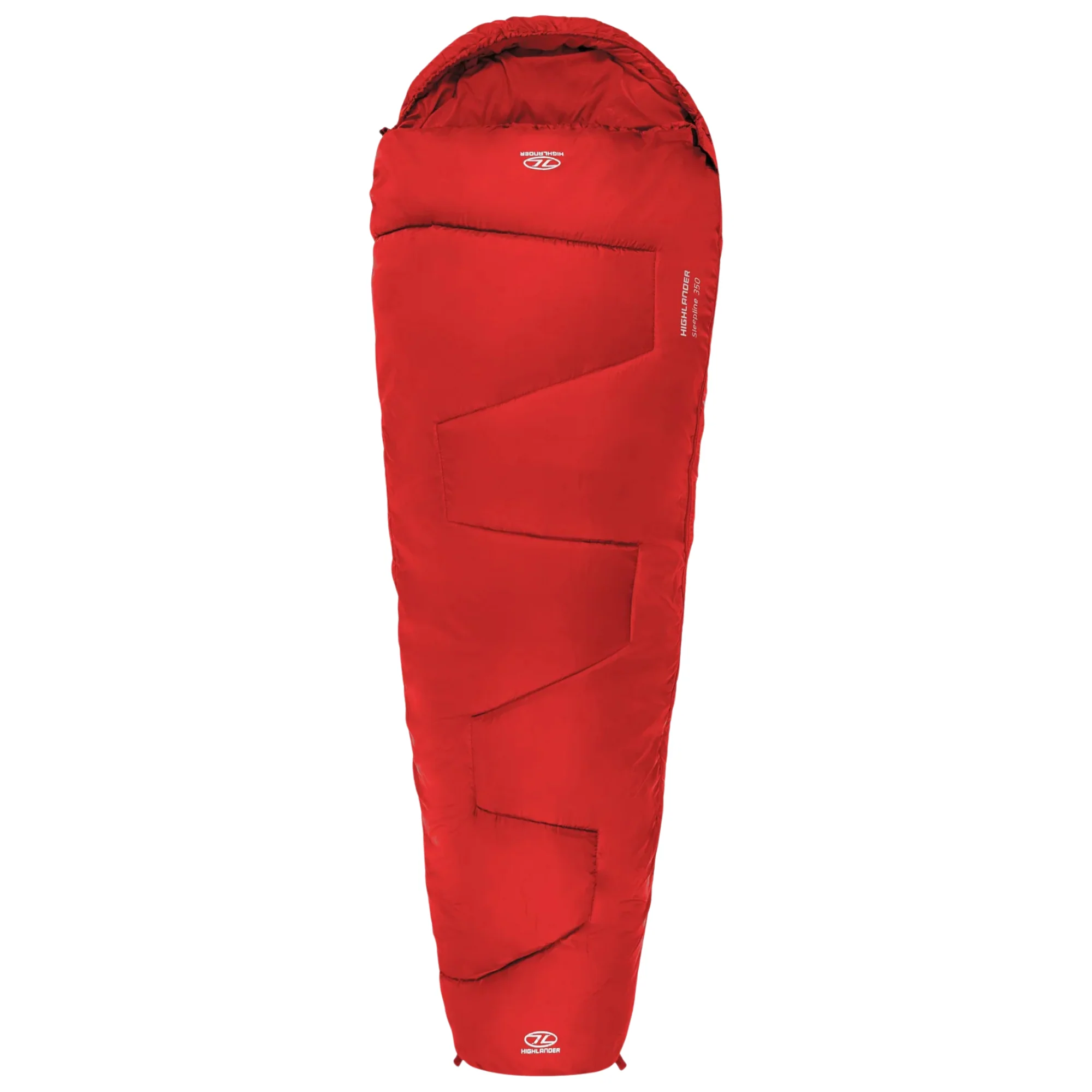 Highlander Sleepline 350 3°C/5°C Sleeping Bag - Mummy Shape (Red) - Image 2