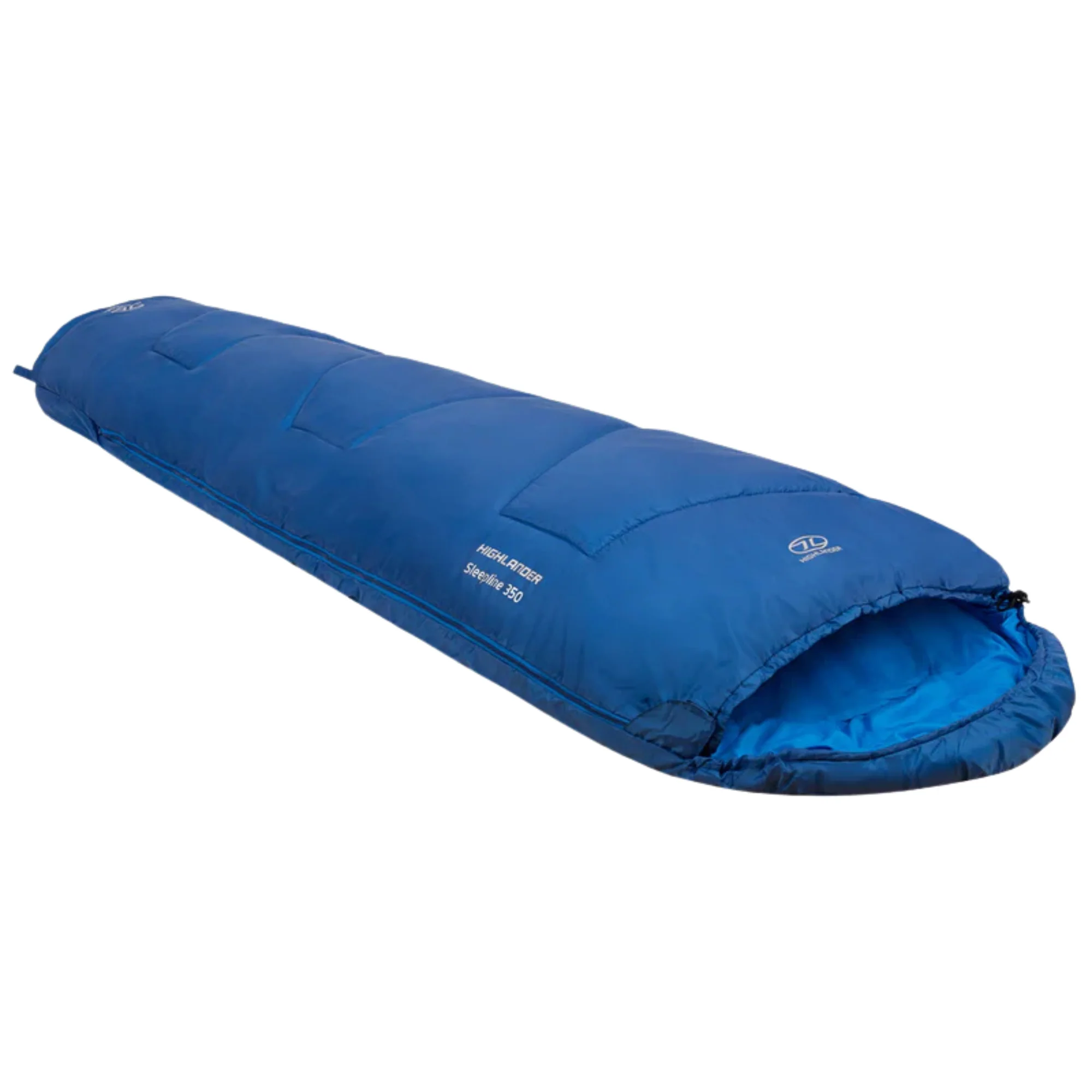 Highlander Sleepline 350 3°C/5°C Sleeping Bag - Mummy Shape (Blue) - Image 3