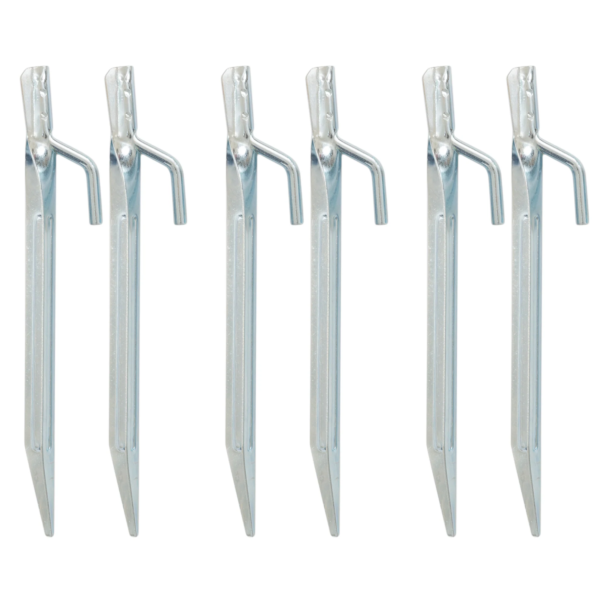 Highlander 18cm/7in Steel Angle Tent Pegs (6 Per Pack)
