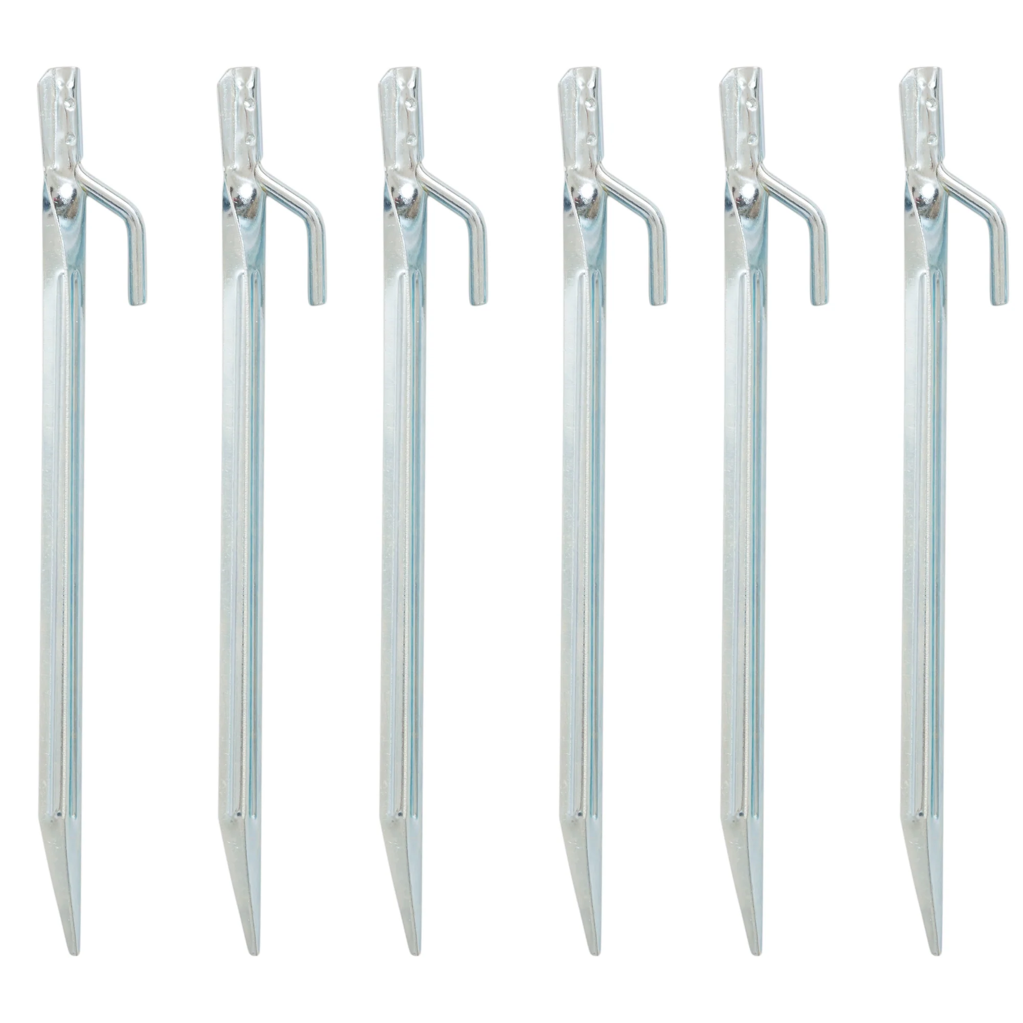 Highlander 22.8cm/9in Steel Angle Tent Pegs (6 Per Pack)