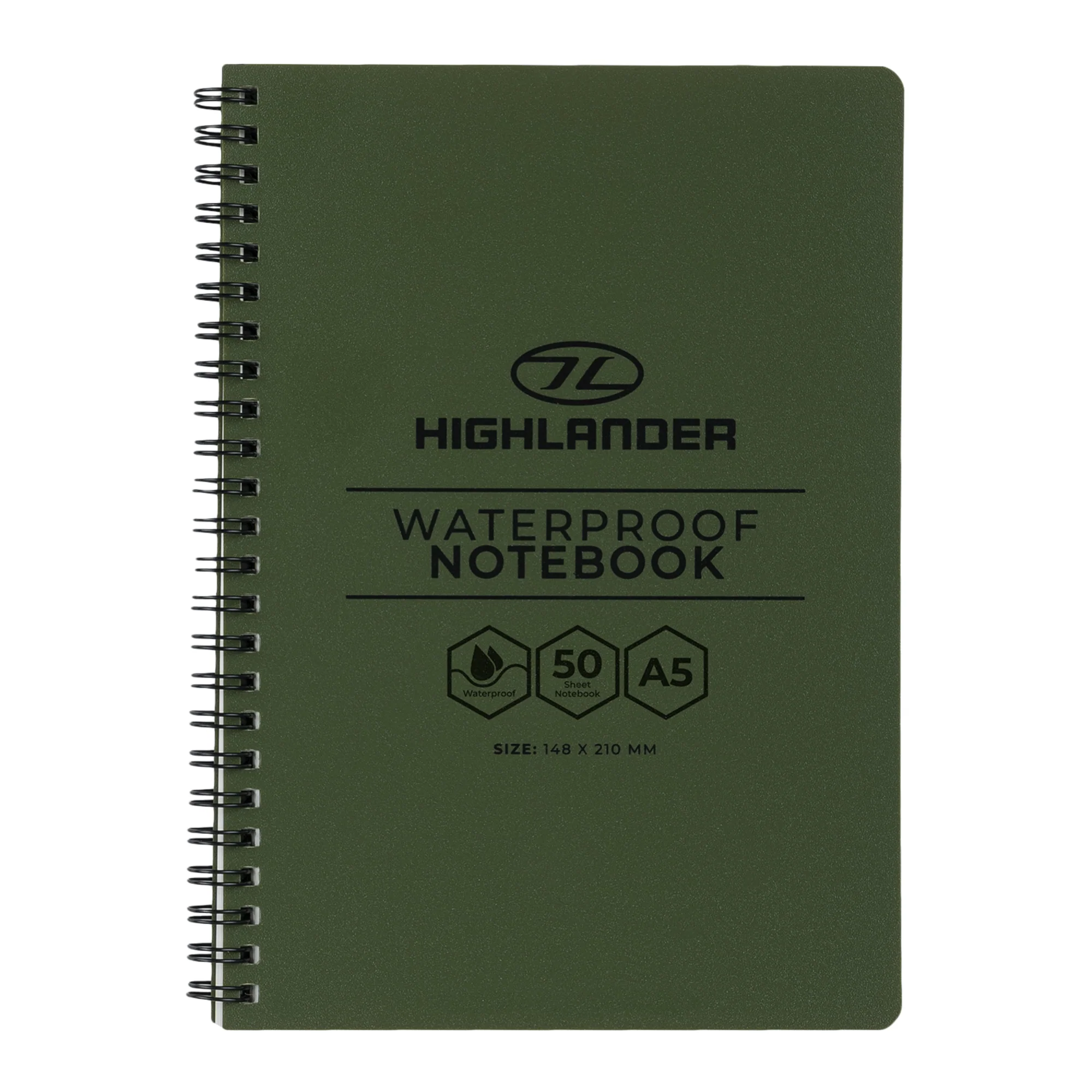 Highlander A5 Outdoor Waterproof Notebook (Olive)