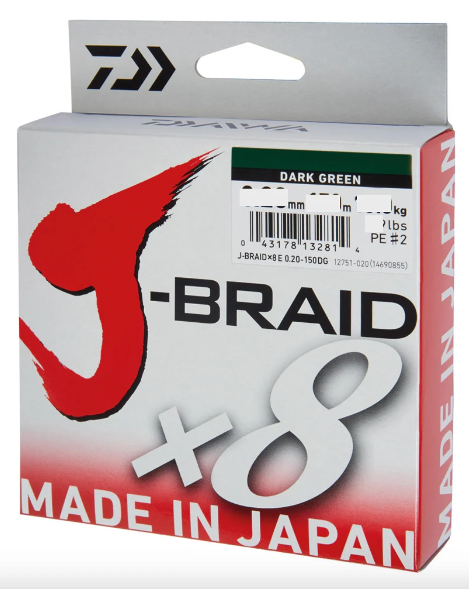 Daiwa J-BRAID X8 (20lbs/0.16mm/300m)(Dark Green)