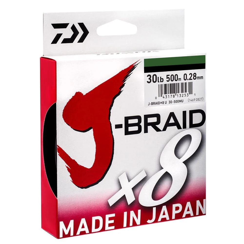 Daiwa J-Braid X8 (76lb/0.35mm/300m)(Dark Green)
