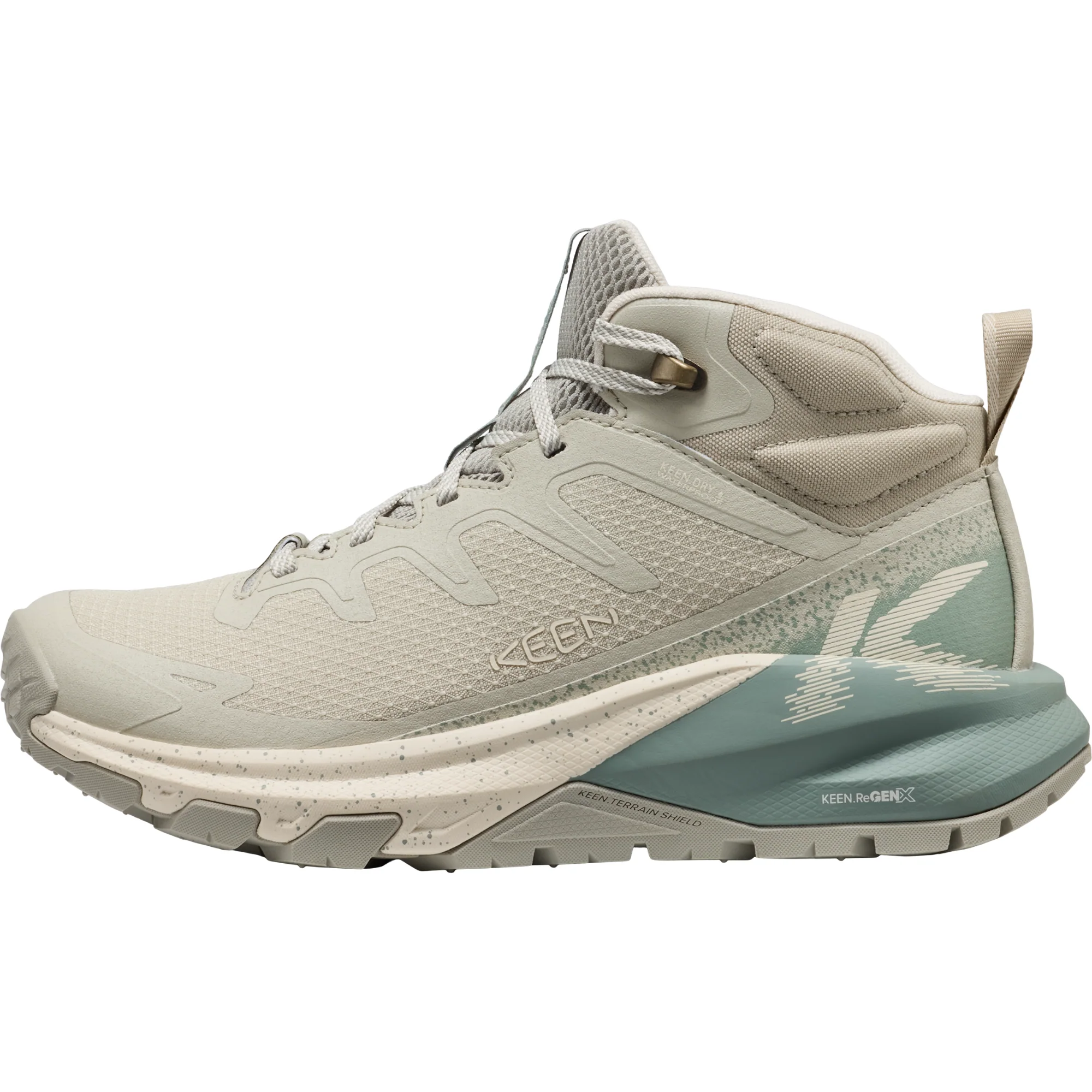 Keen Women's Targhee Apex Waterproof Mid Trail Boots (Abbey Stone/Birch) - Image 2
