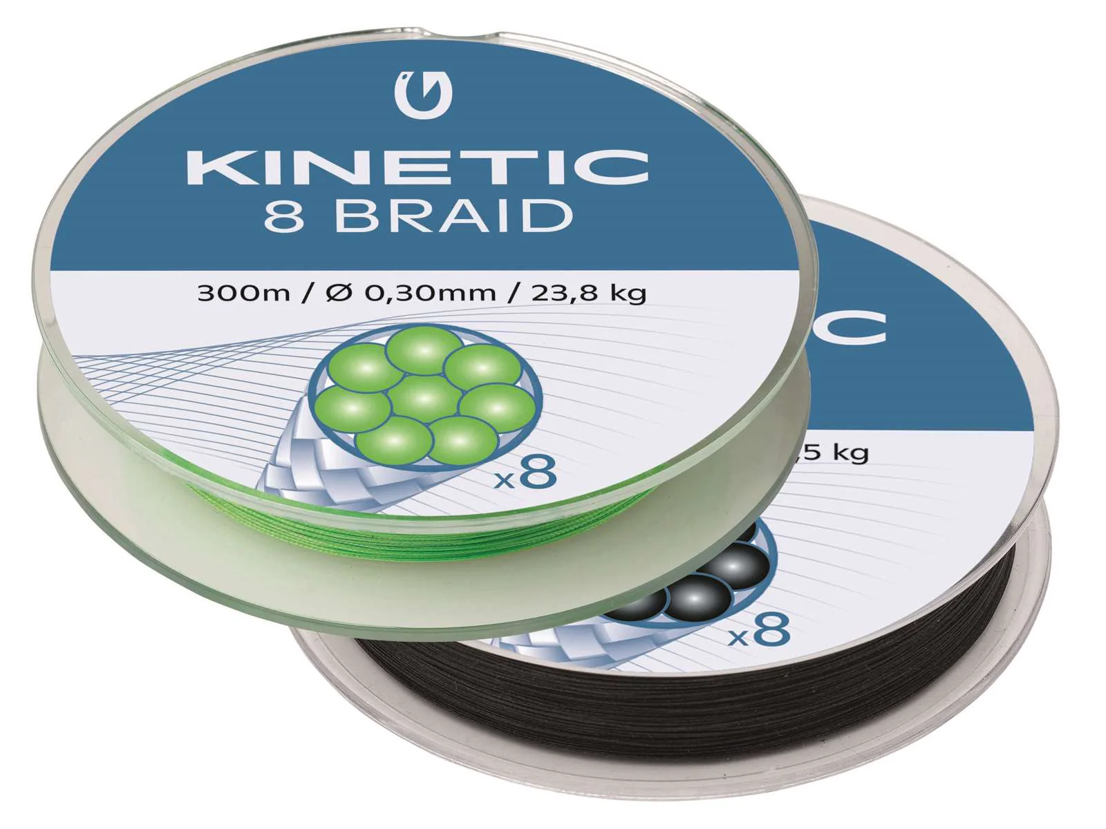 Kinetic 8 Braid Line (37kg/0.40mm/300m)(Black) - Image 2