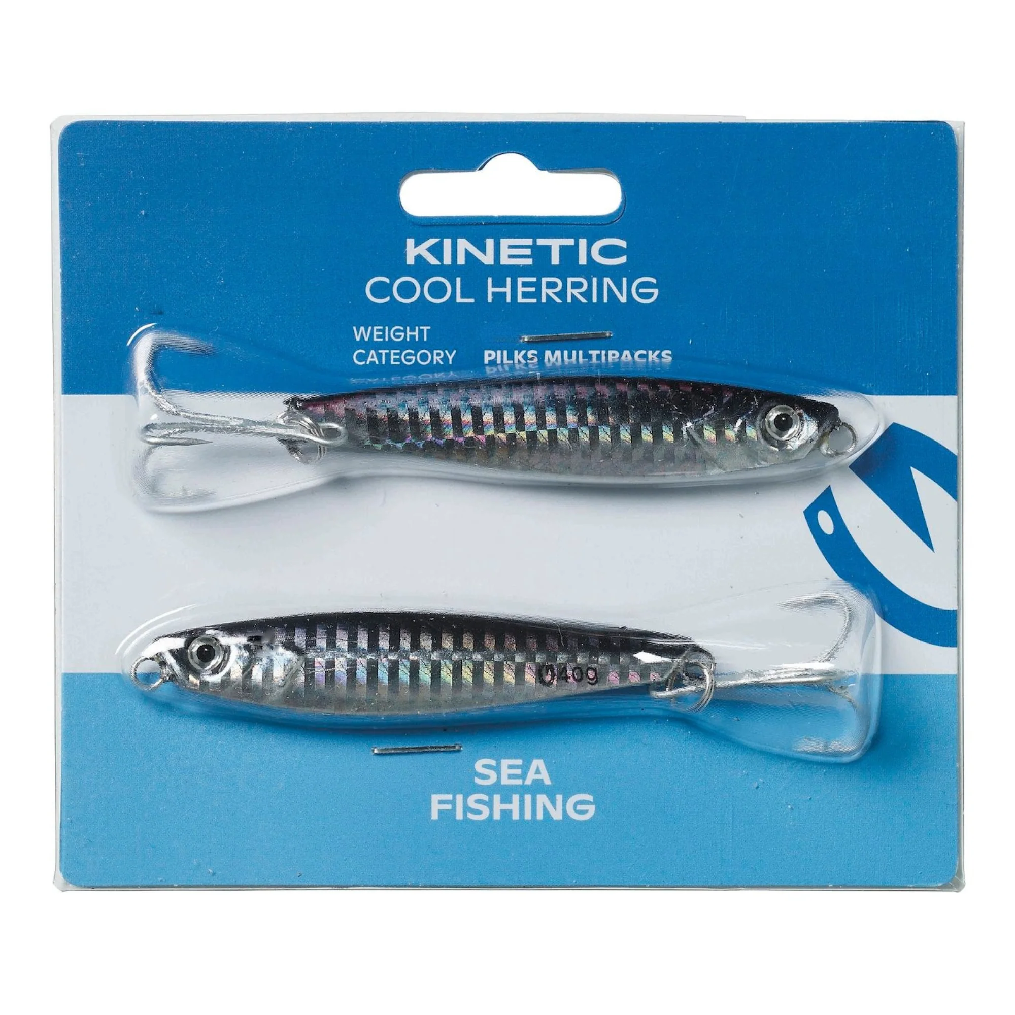 Kinetic Cool Herring Metal Lures (60g Black/Silver)(2 Pack)