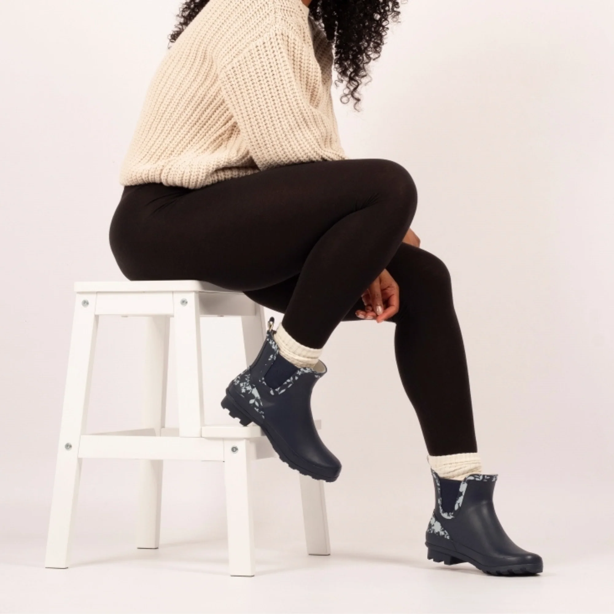 Lazy Dogz Women's Prairie Ankle Wellies (Navy) - Image 3