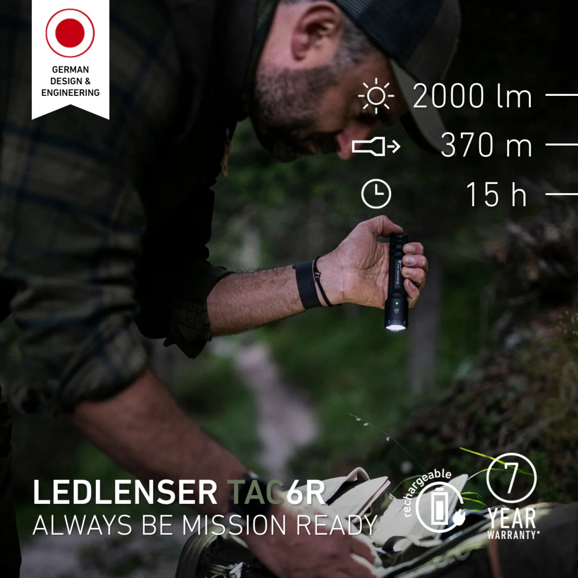 Ledlenser Tactical TAC6R Rechargeable Torch - Image 14
