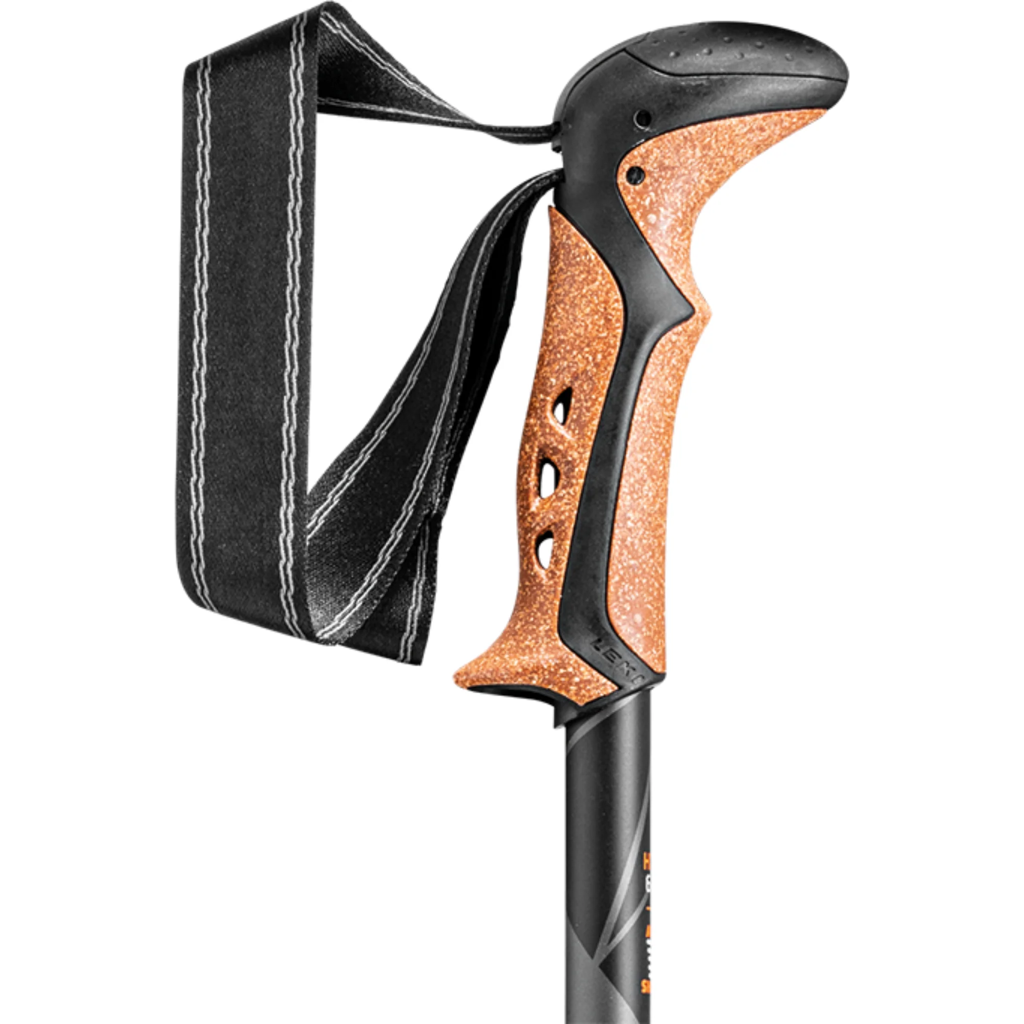 Leki Khumbu Antishock Hiking/Trekking Poles (Dark Anthracite/Orange/Black)(Pair) - Image 4