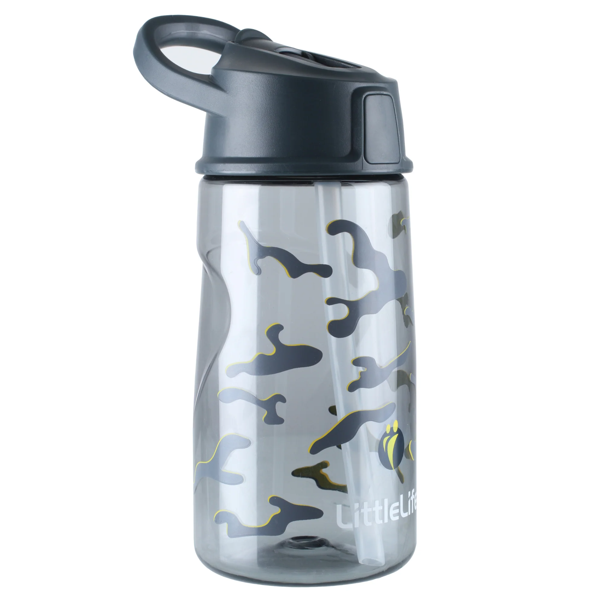 LittleLife Kids Flip-Top BPA Free 550ml Water Bottle (Camo) - Image 2
