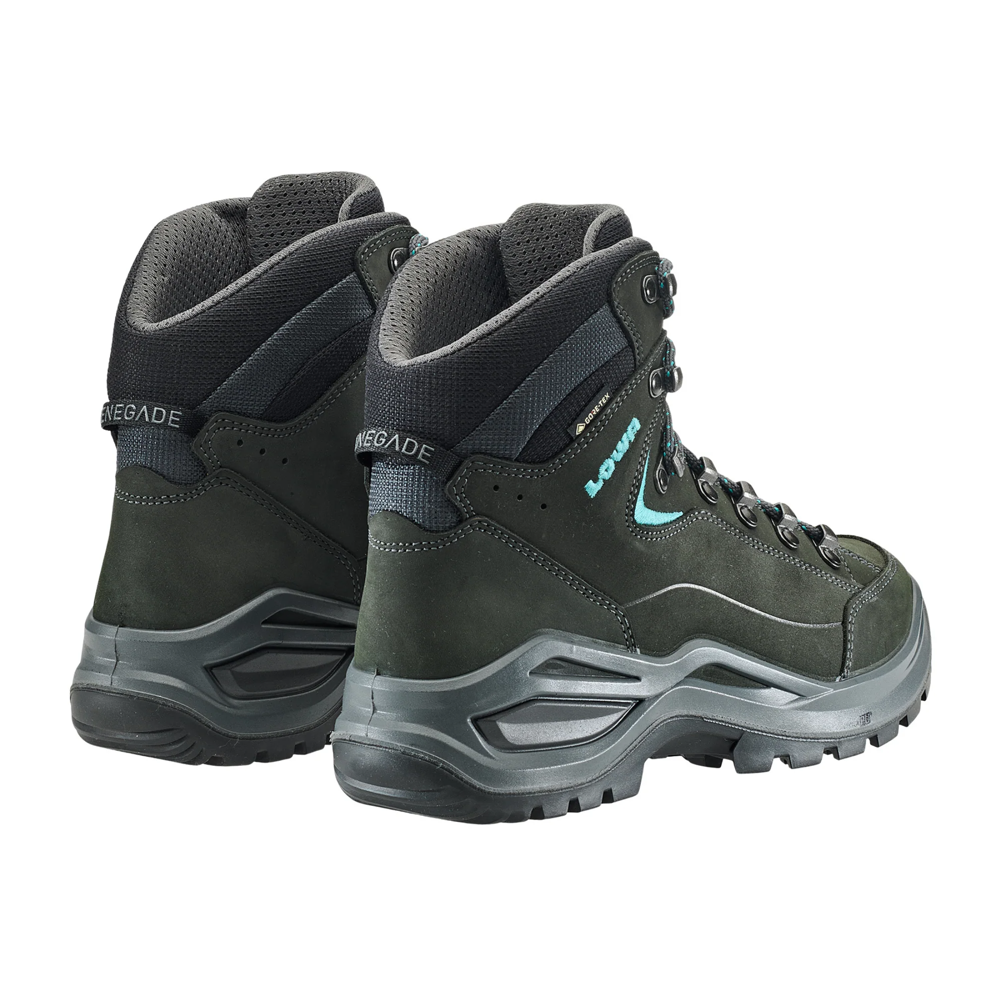 Lowa Women's Renegade Mid Evo Gore-Tex Hillwalking Boots (Asphalt/Turquoise) - Image 5
