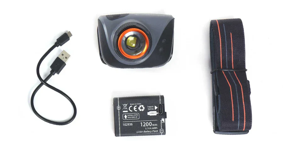 Lifesystems Intensity 580 Rechargeable LED Headtorch (Black/Orange) - Image 2